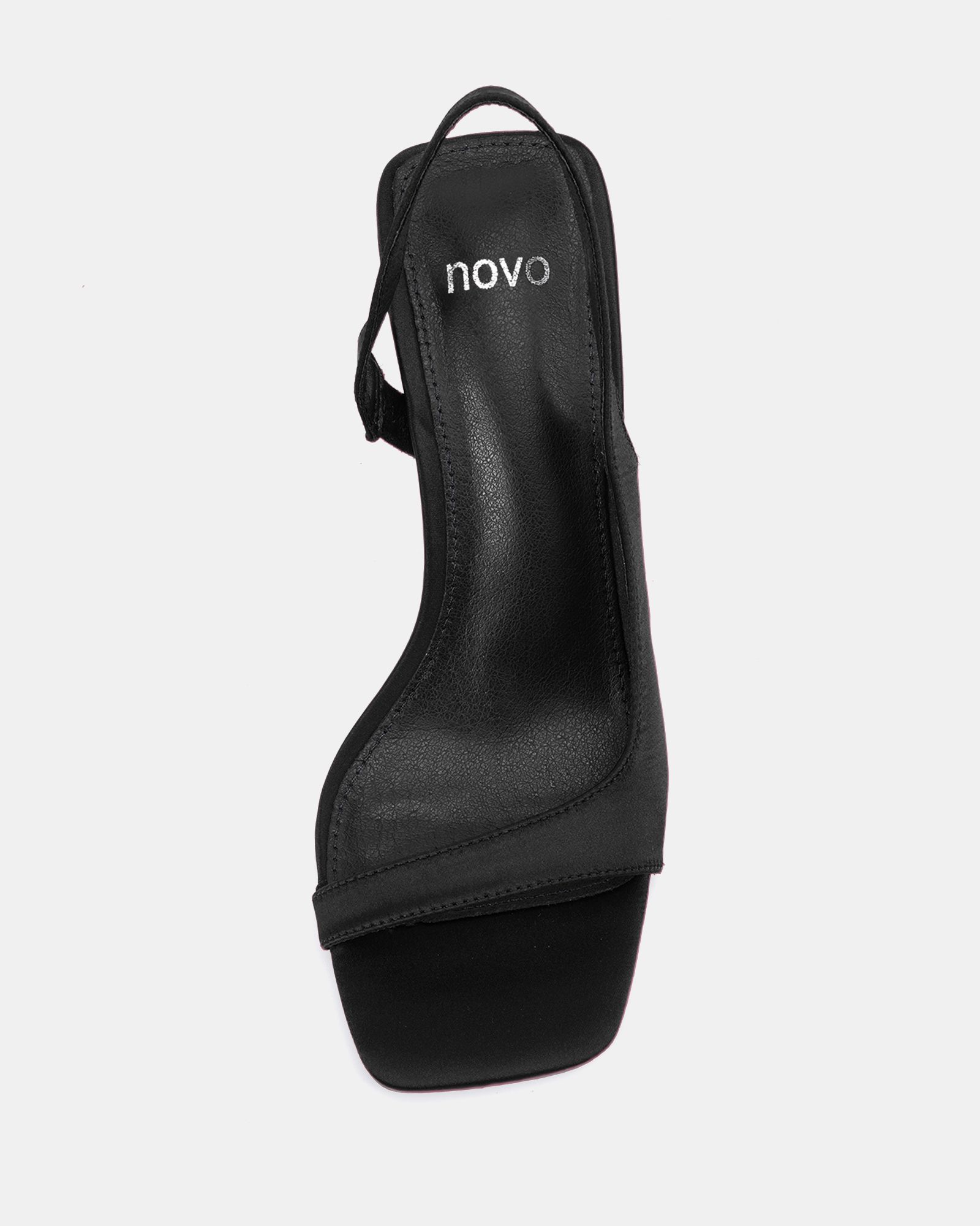 WIDE FIT LEAH Black Slingback Sandal