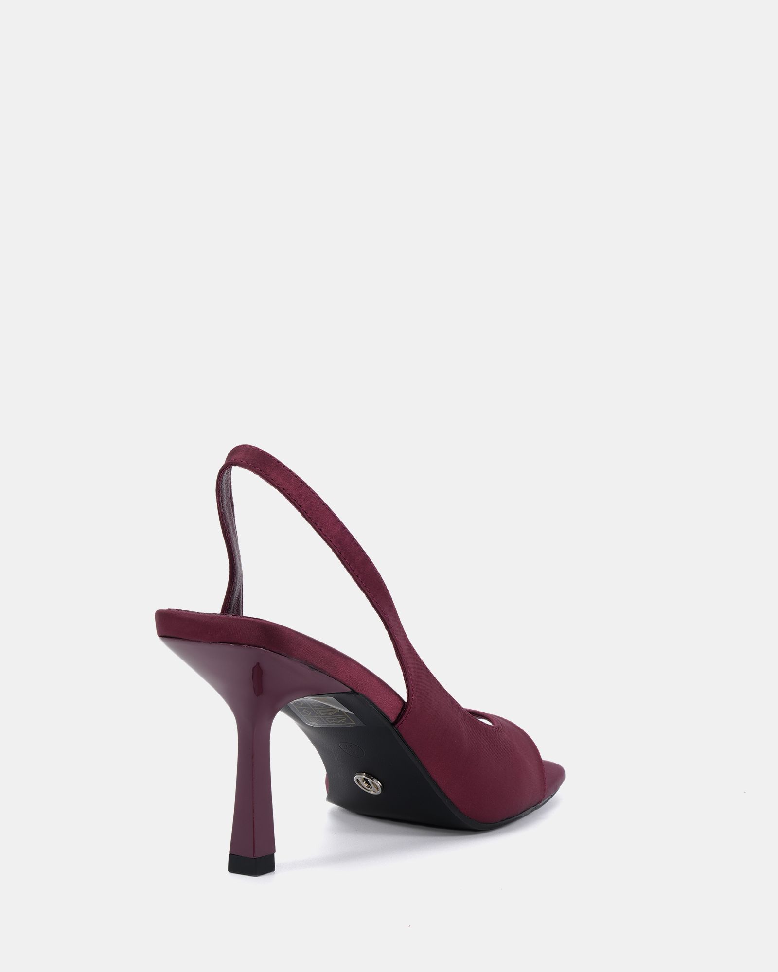 WIDE FIT LEAH Burgundy Slingback Sandal