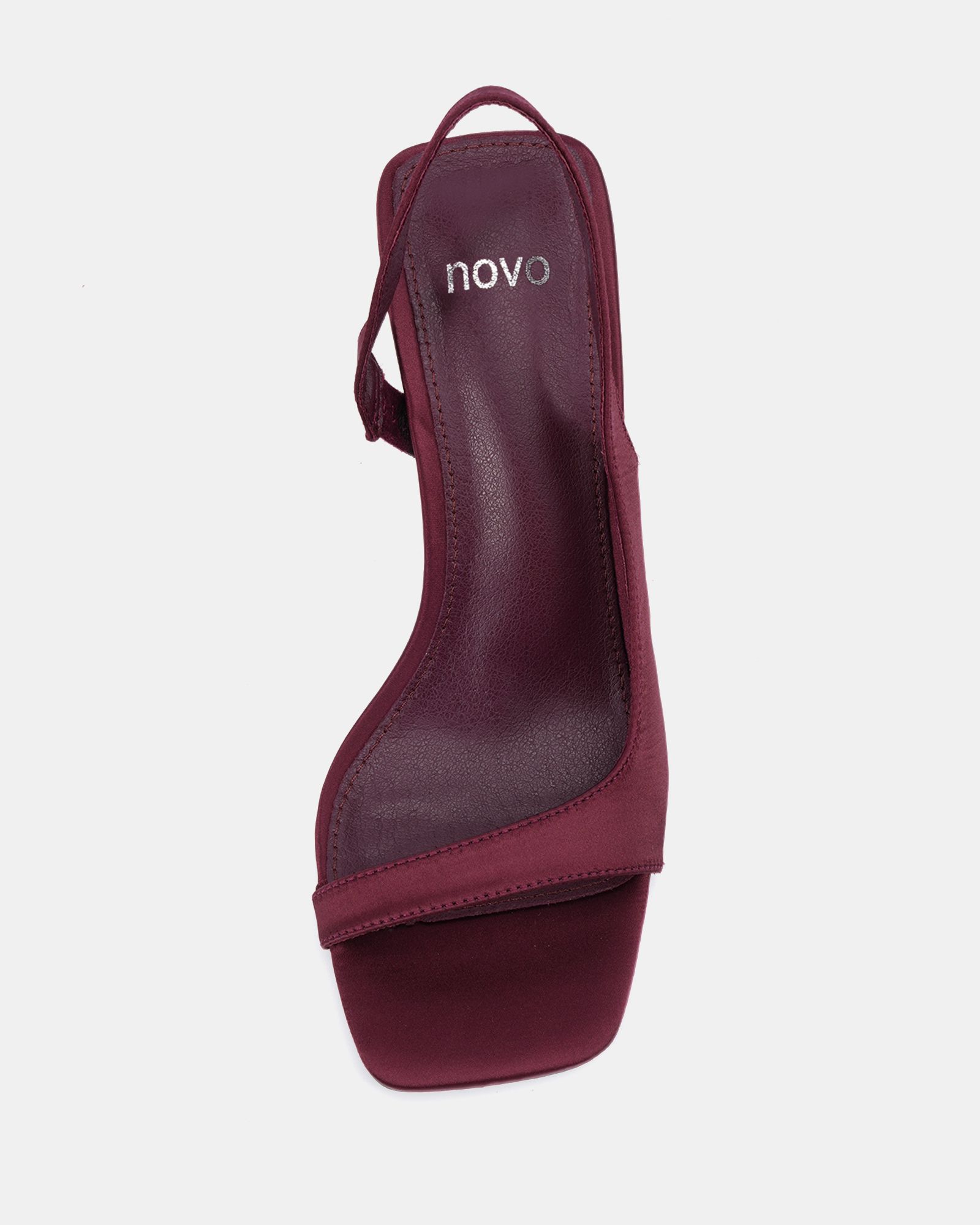 WIDE FIT LEAH Burgundy Slingback Sandal