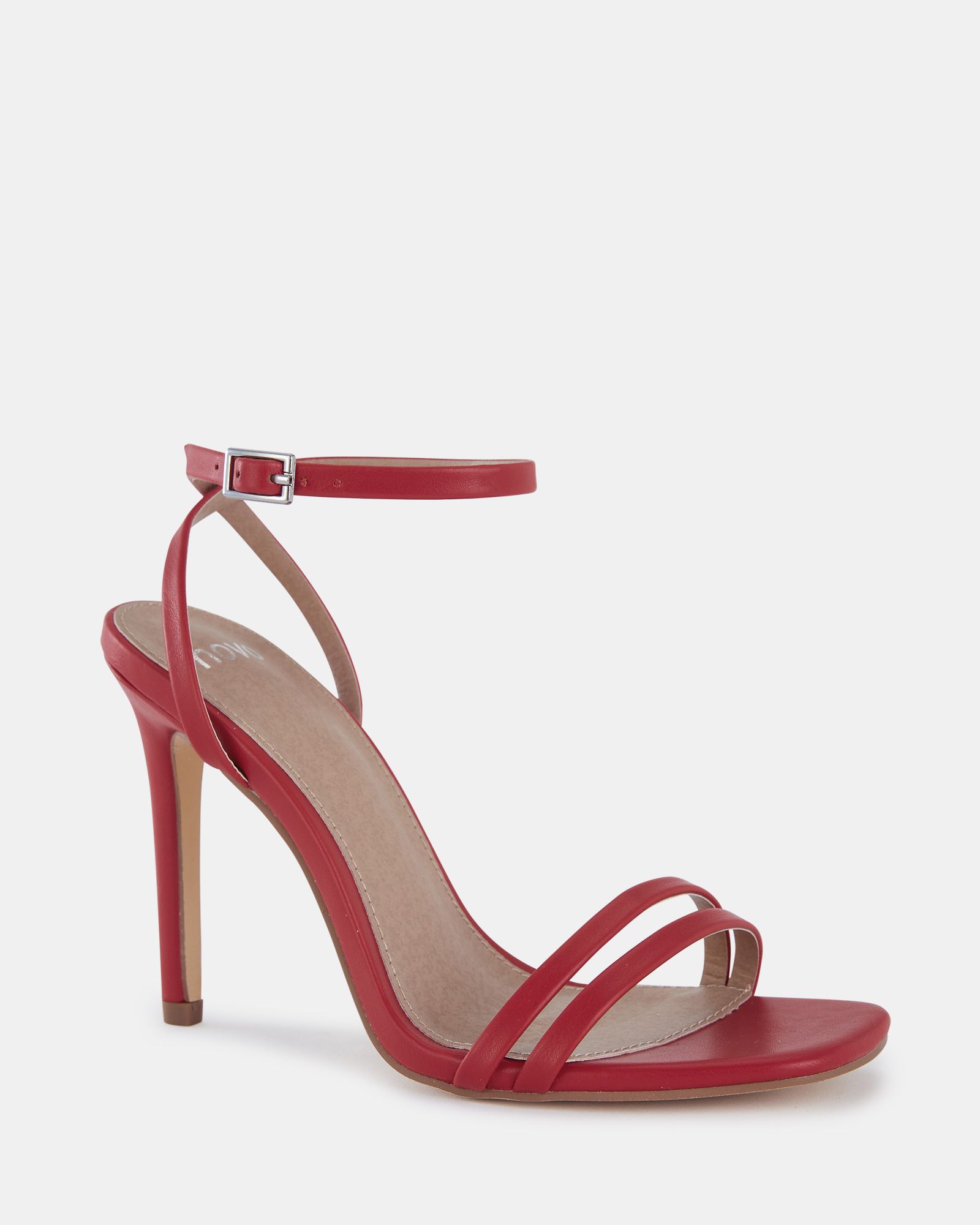 MCKENNA Red Strappy Heeled Sandal