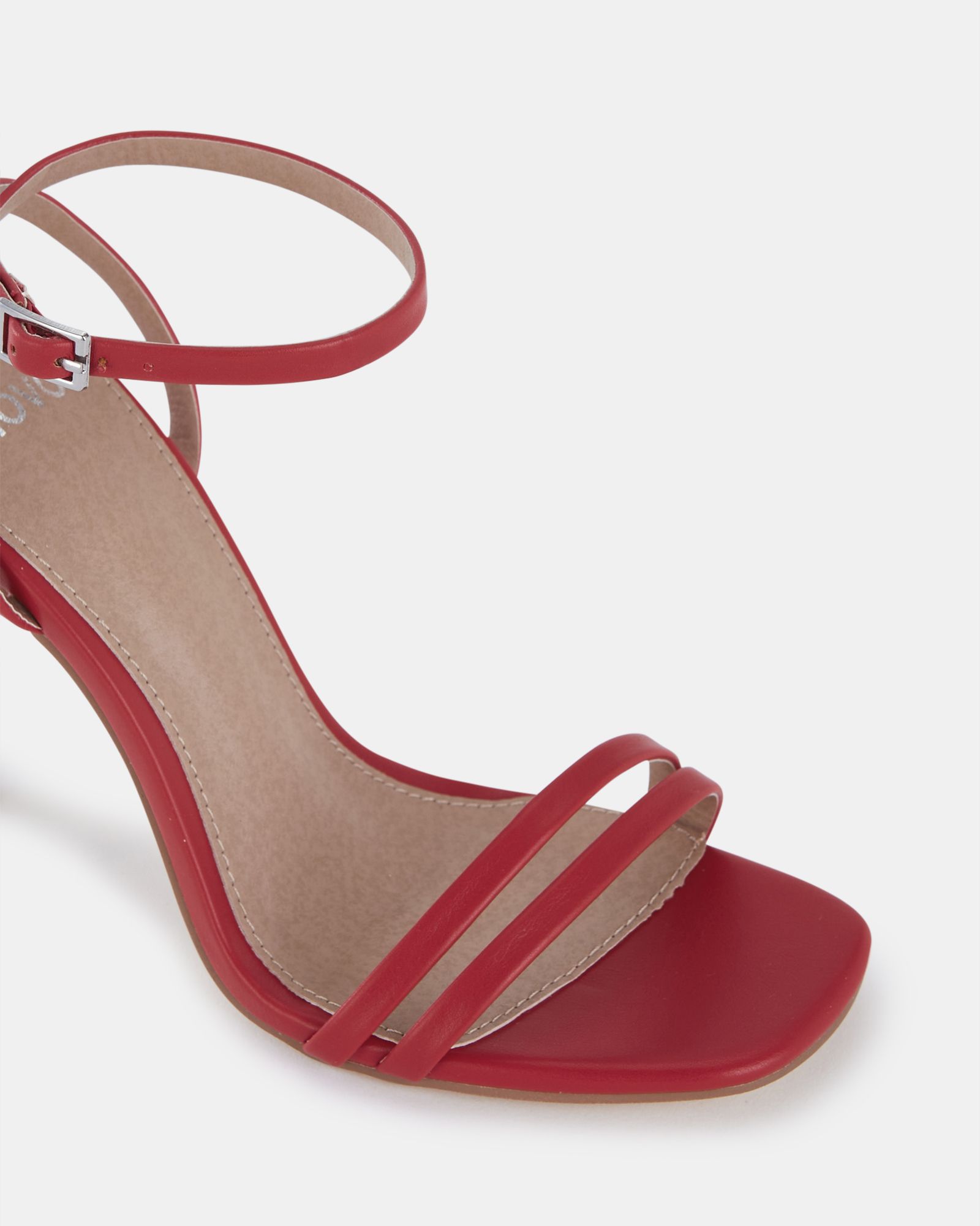 MCKENNA Red Strappy Heeled Sandal