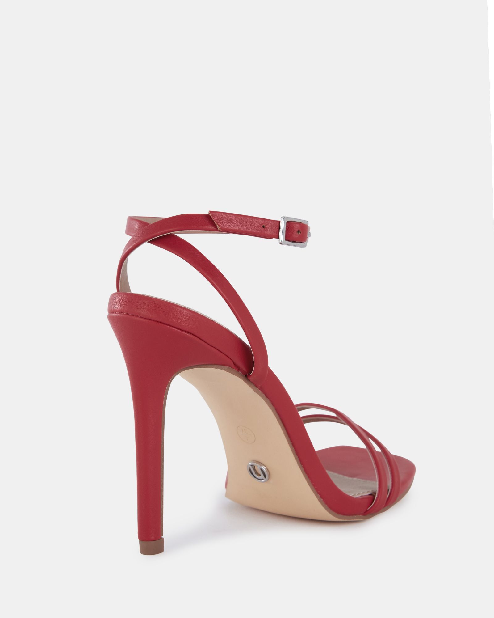 MCKENNA Red Strappy Heeled Sandal