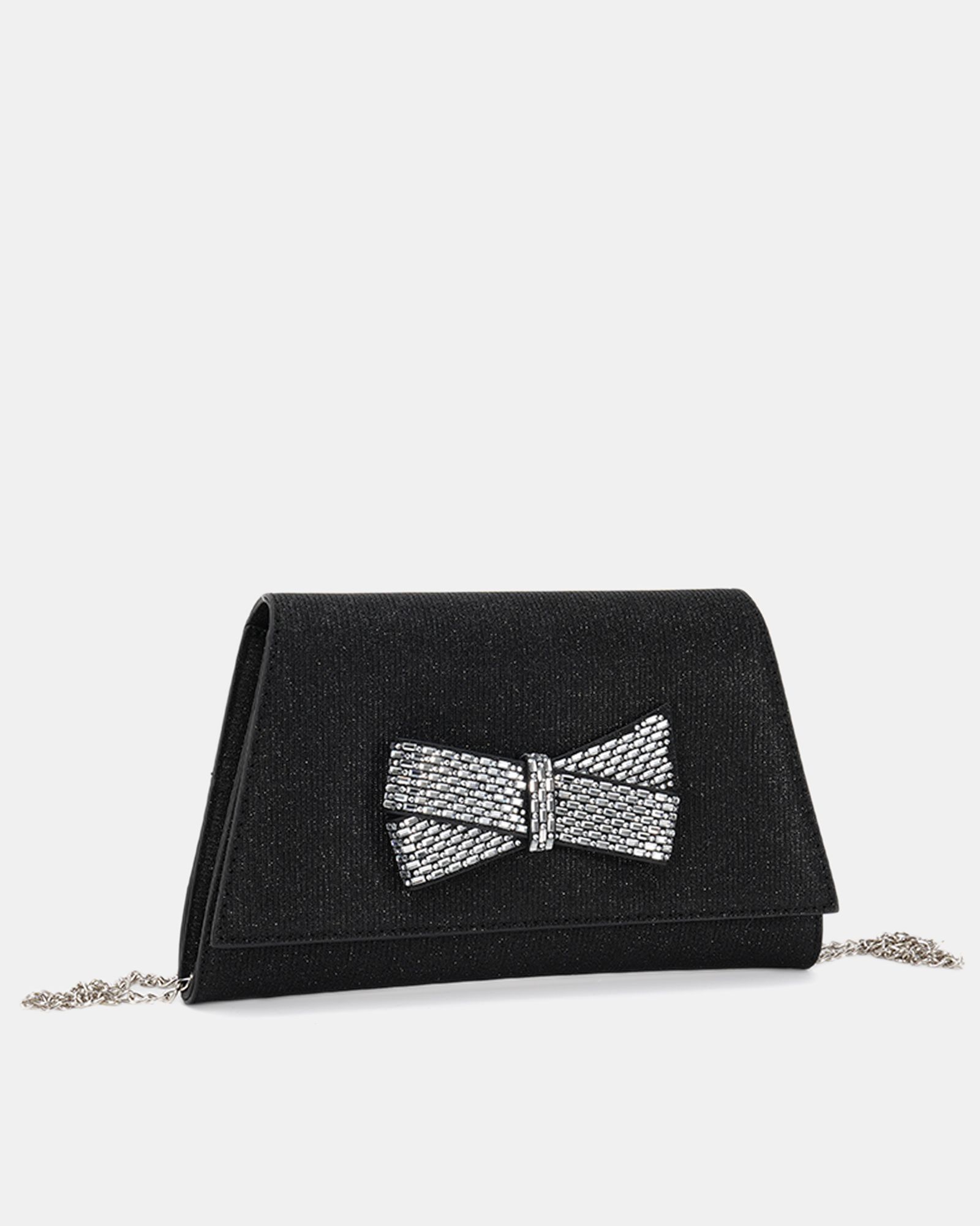 Annie Black Luxe Clutch Bag