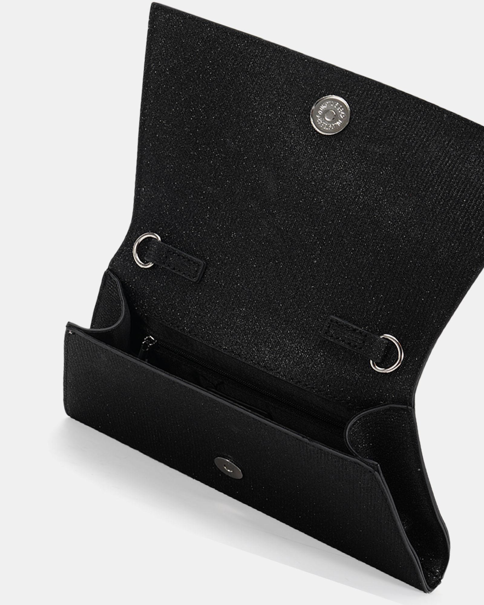 Annie Black Luxe Clutch Bag