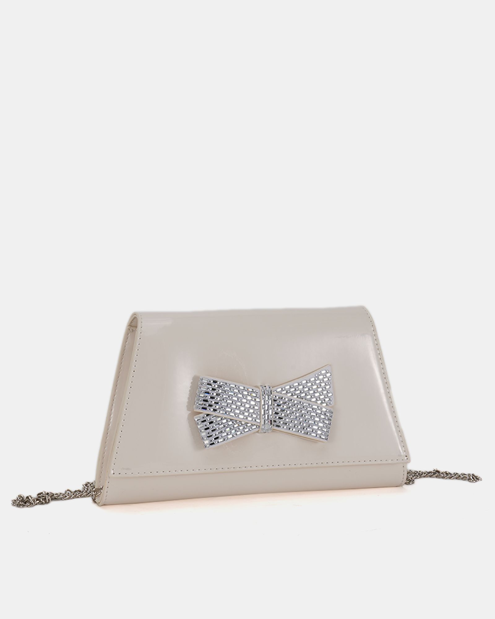 Annie Off White Luxe Clutch Bag