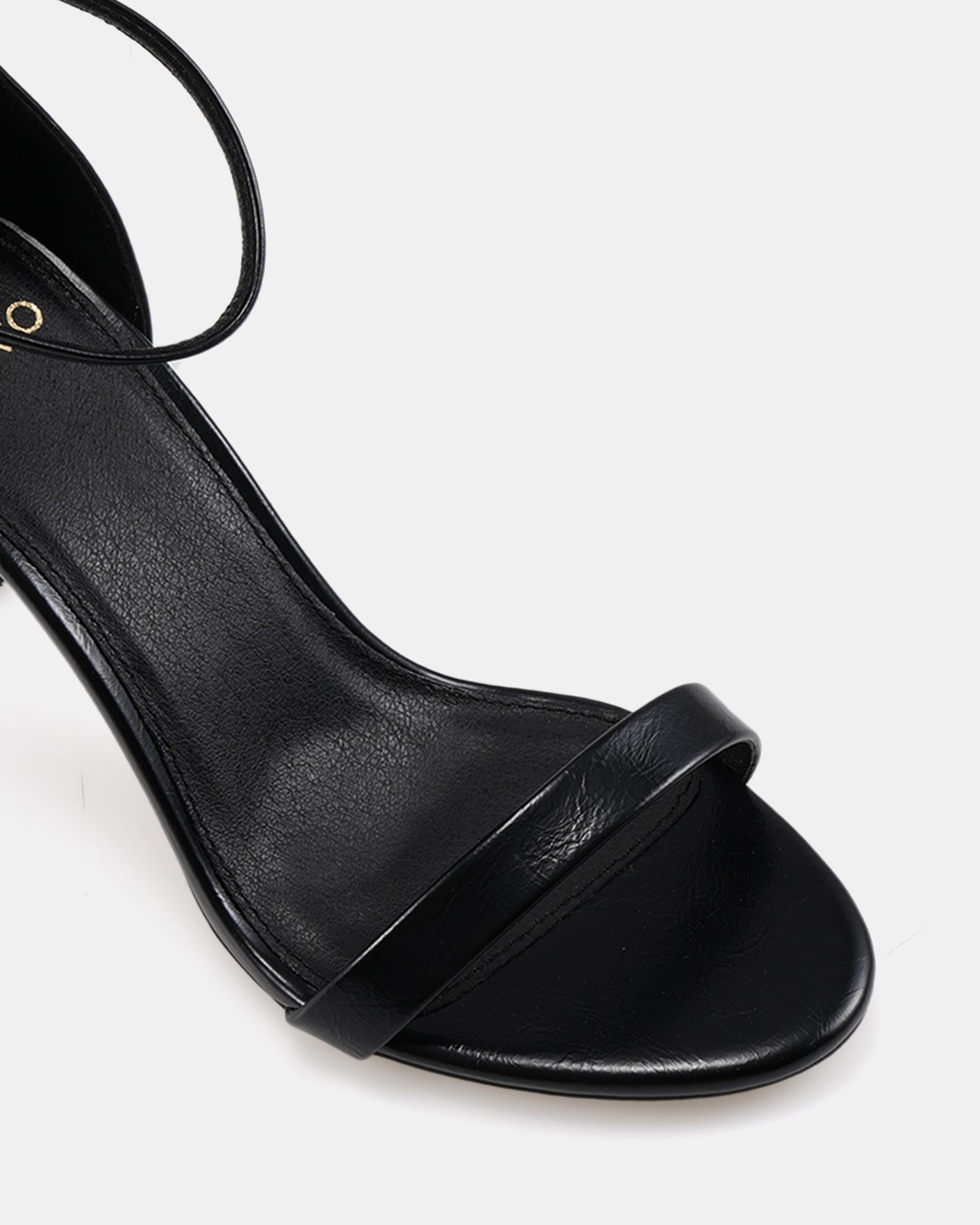 Berril Black Patent Two Part Mid Heels