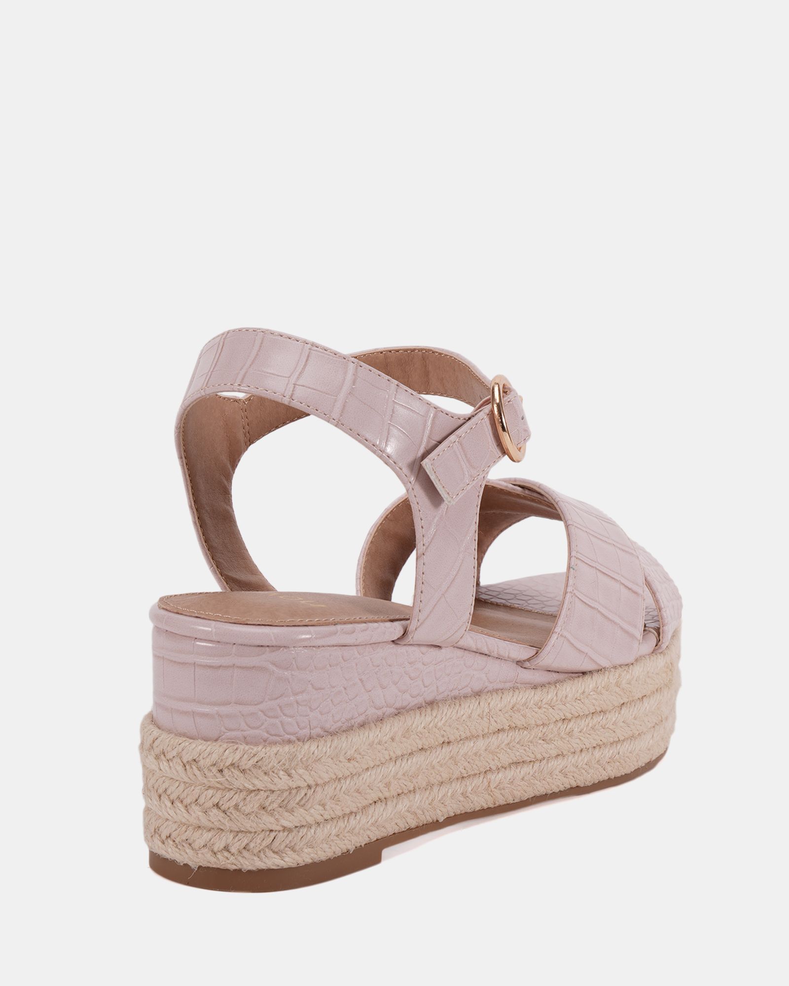 BOWEN Nude Mid Espadrille Wedge Sandal