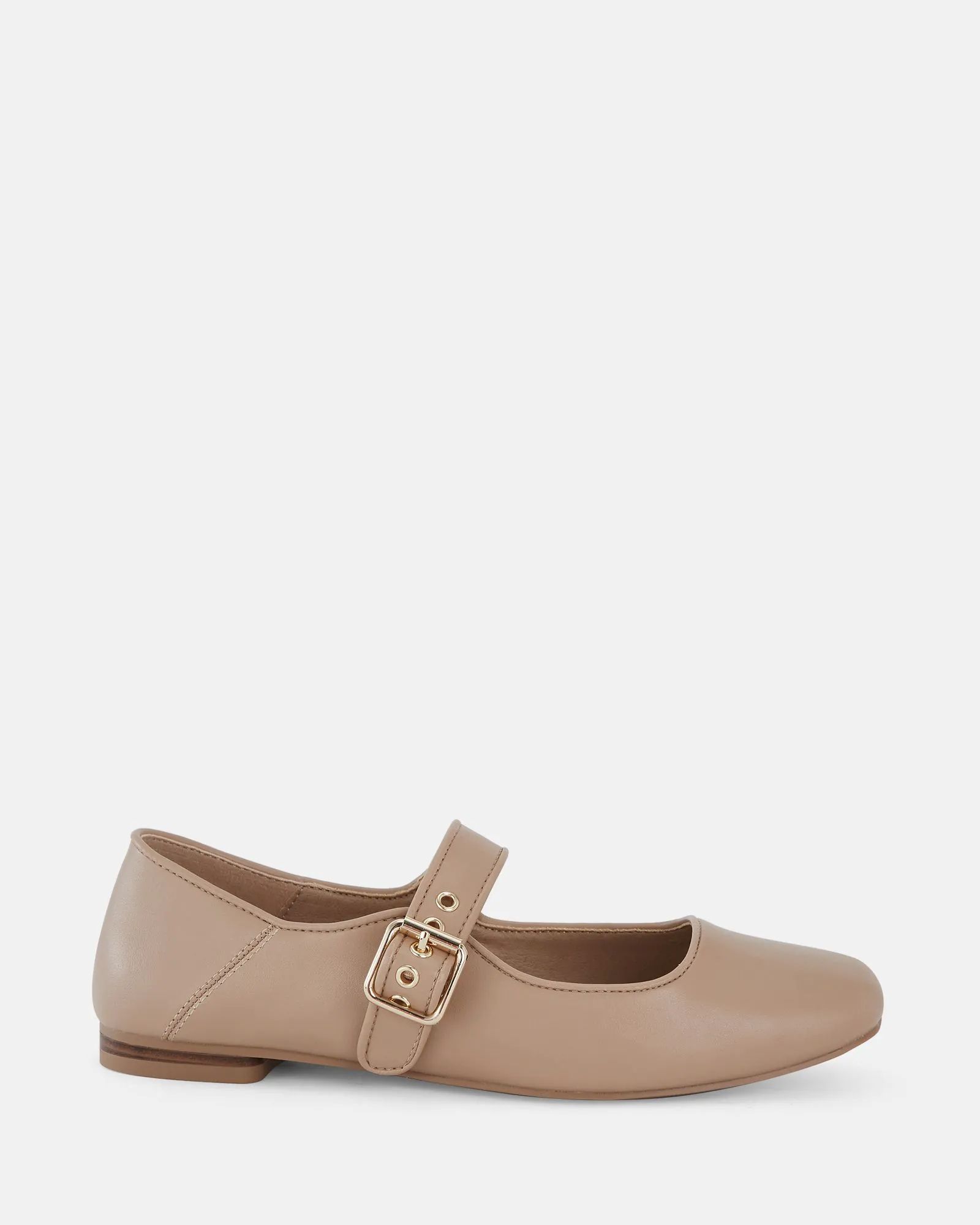 Cesena Nude Mary Jane Flat Ballerina