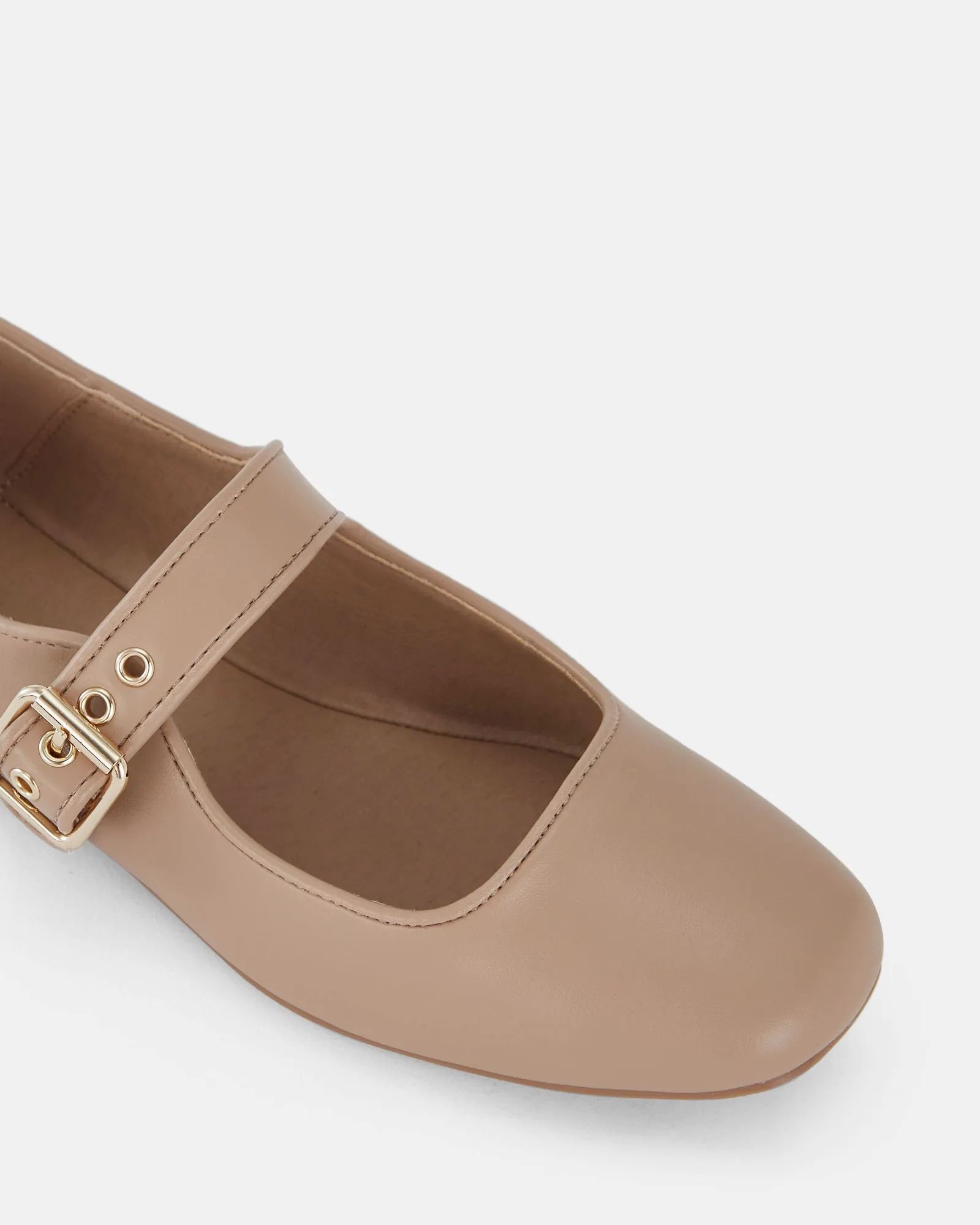 Cesena Nude Mary Jane Flat Ballerina