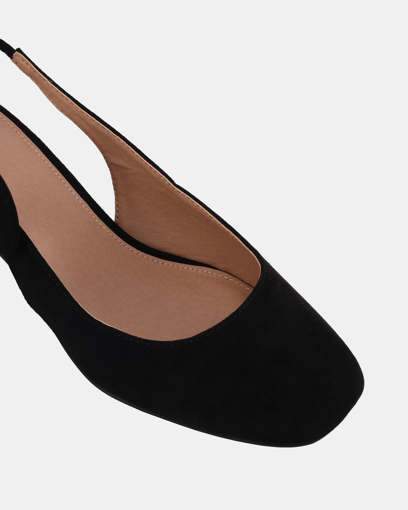 Wide Fit CLAUDIA Black Bow Low Block Slingback