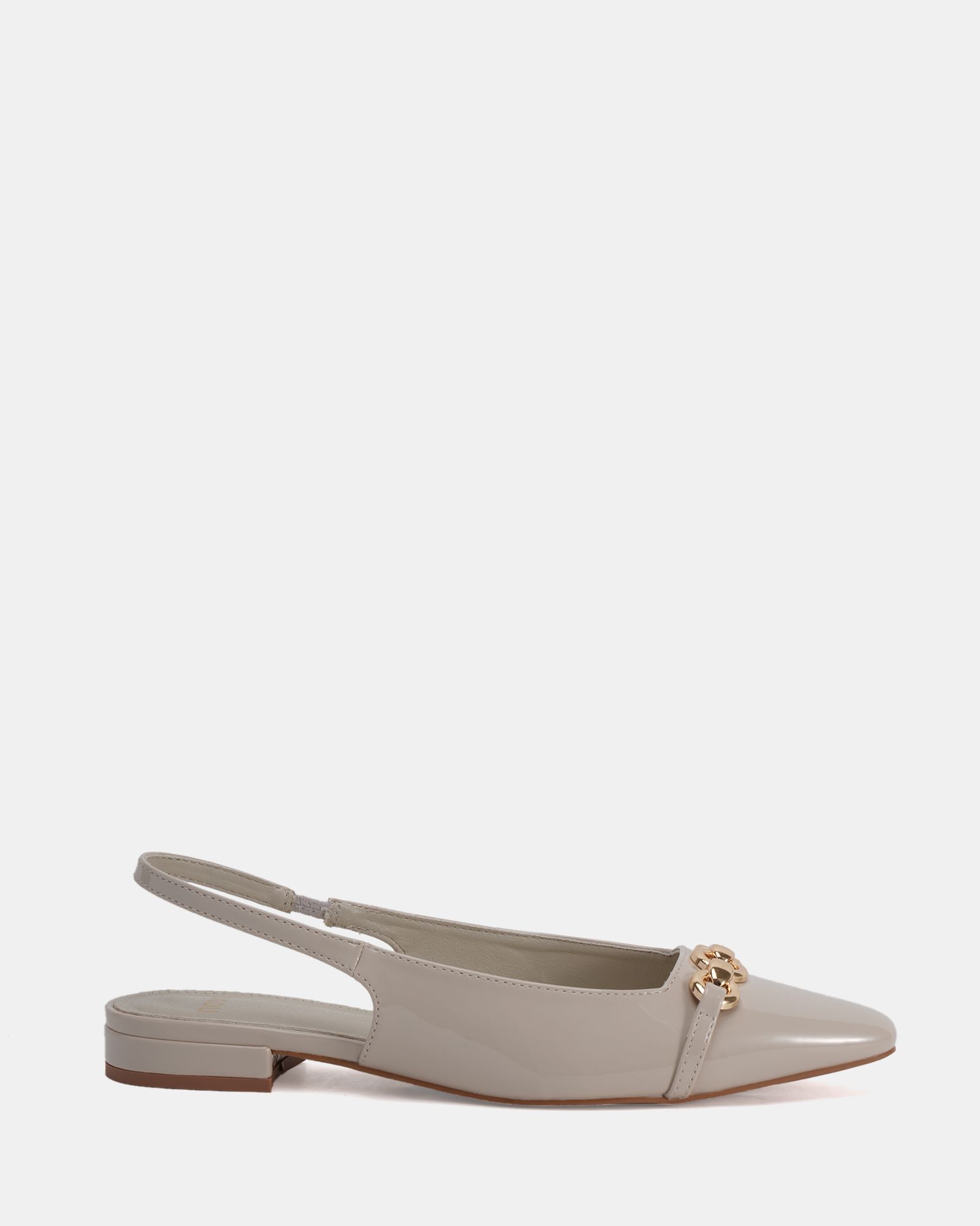 COLISH Off White Hardware Slingback Flat