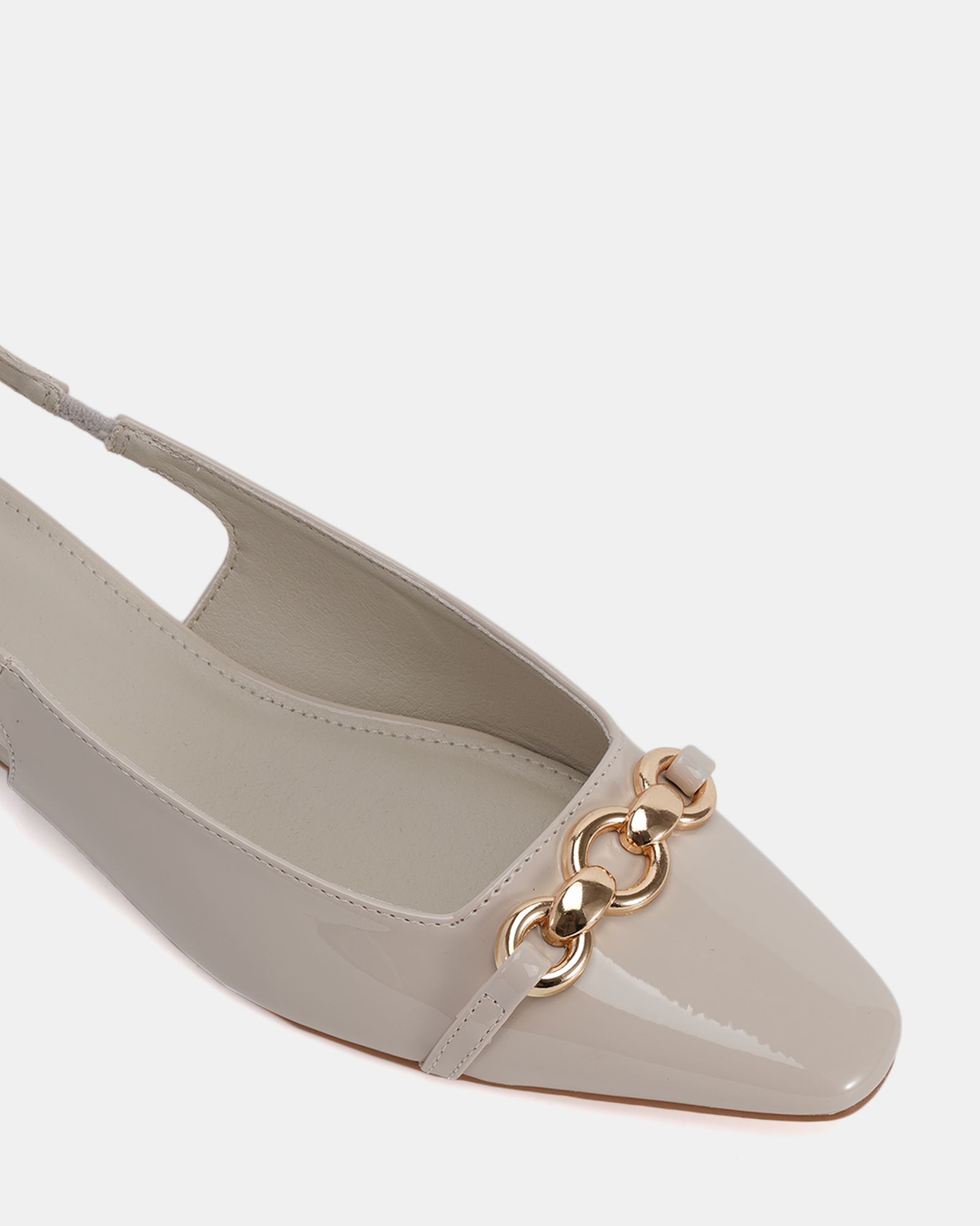 COLISH Off White Hardware Slingback Flat