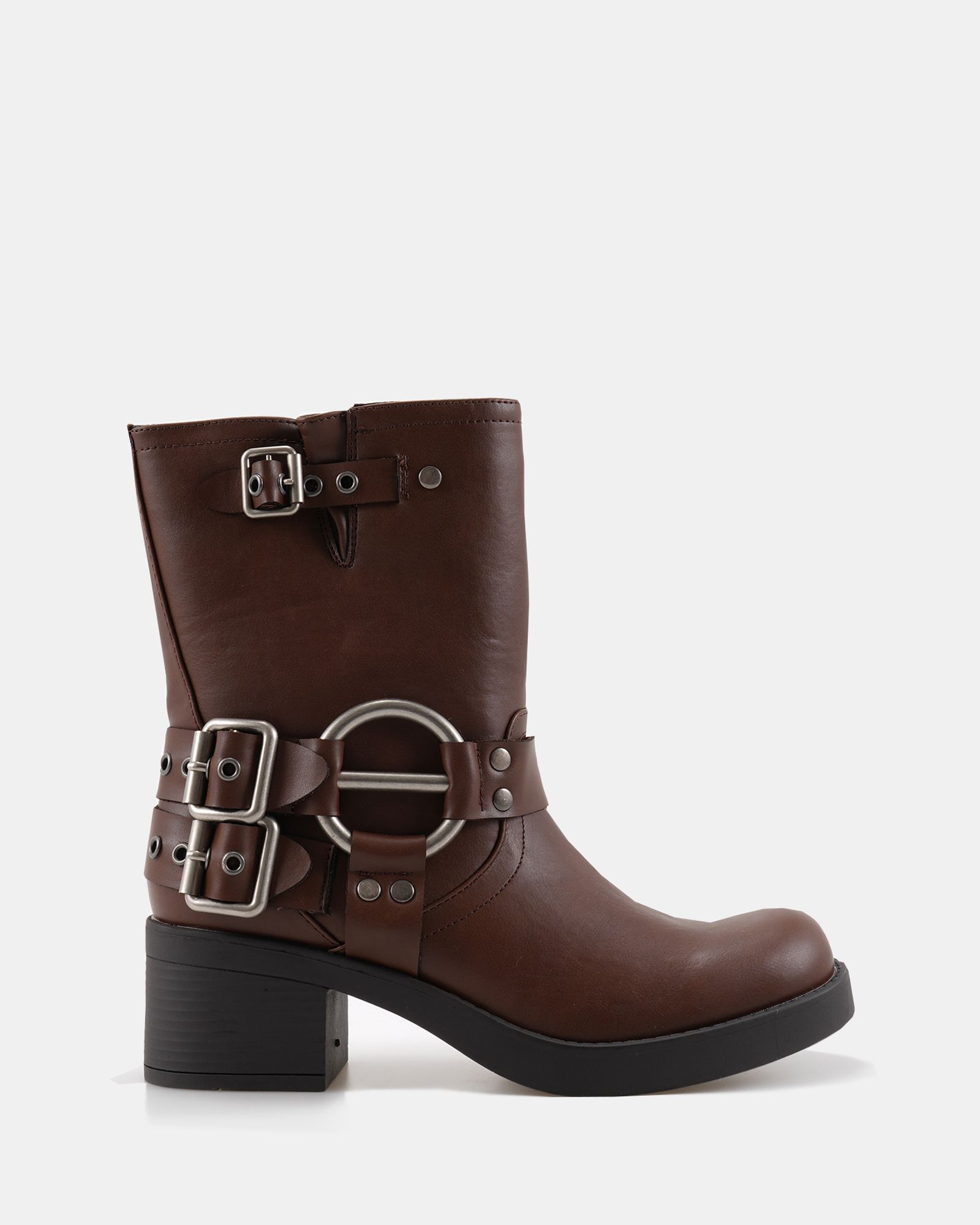 Dafra Brown Harness Biker Boot