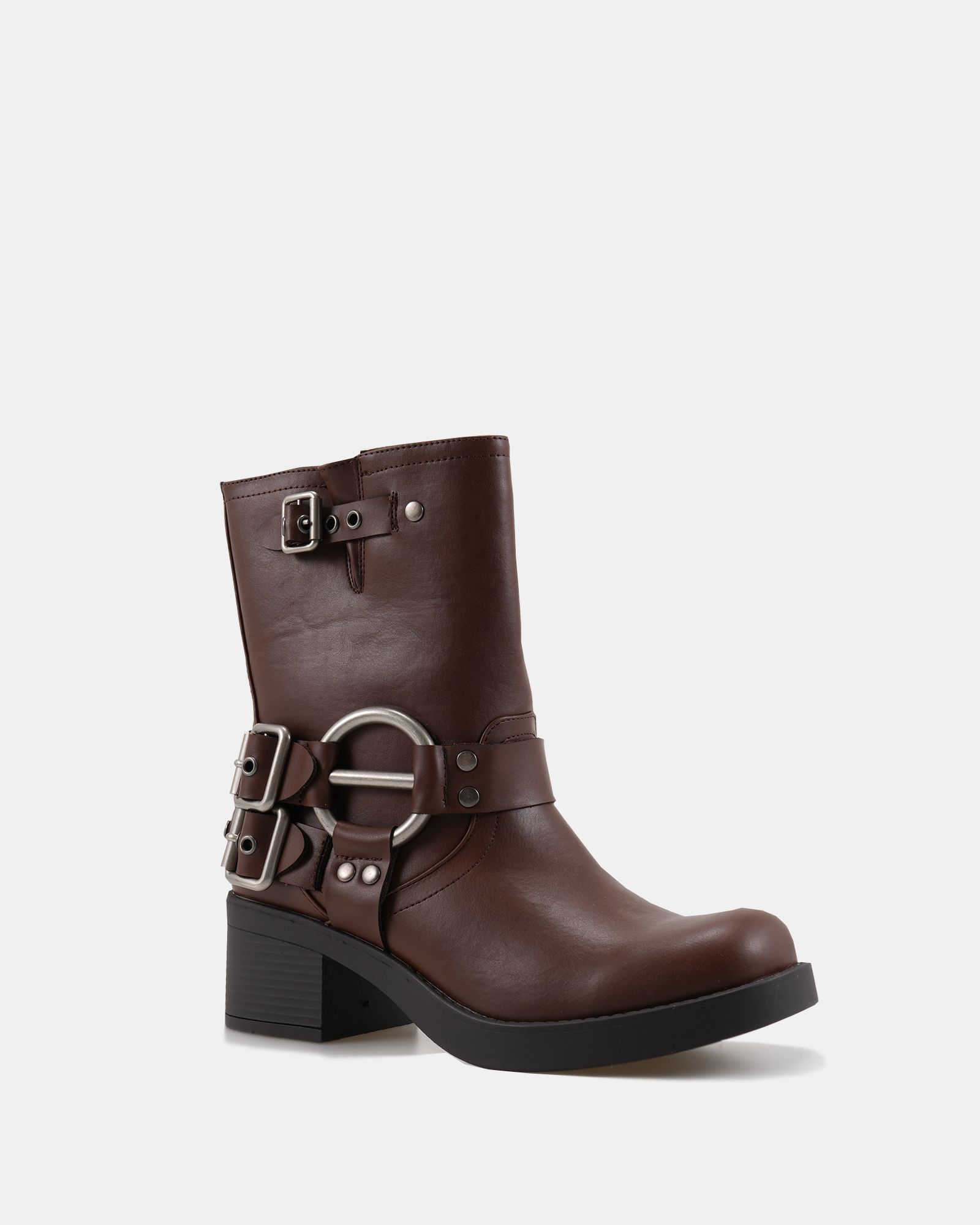 Dafra Brown Harness Biker Boot