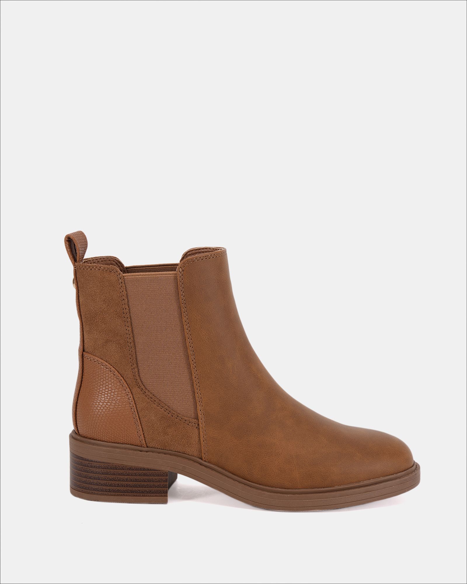 Wide Fit Daniela Tan Flat Chelsea Boot