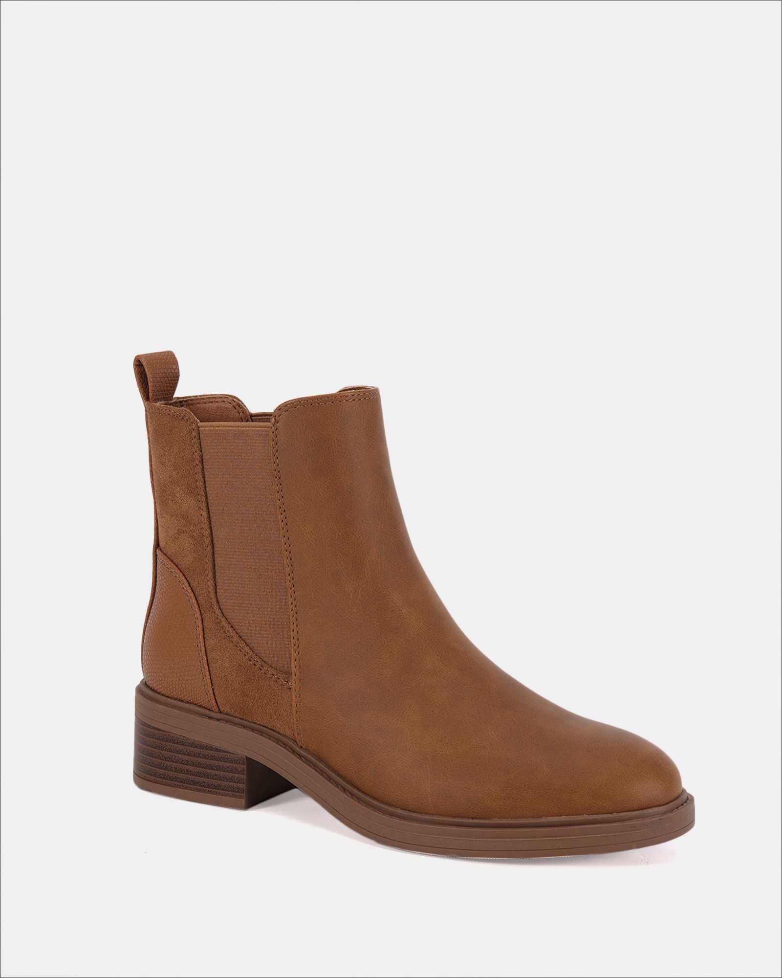 Wide Fit Daniela Tan Flat Chelsea Boot