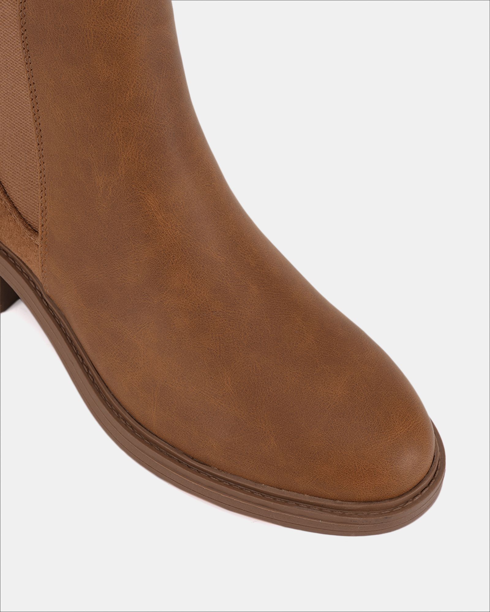 Wide Fit Daniela Tan Flat Chelsea Boot