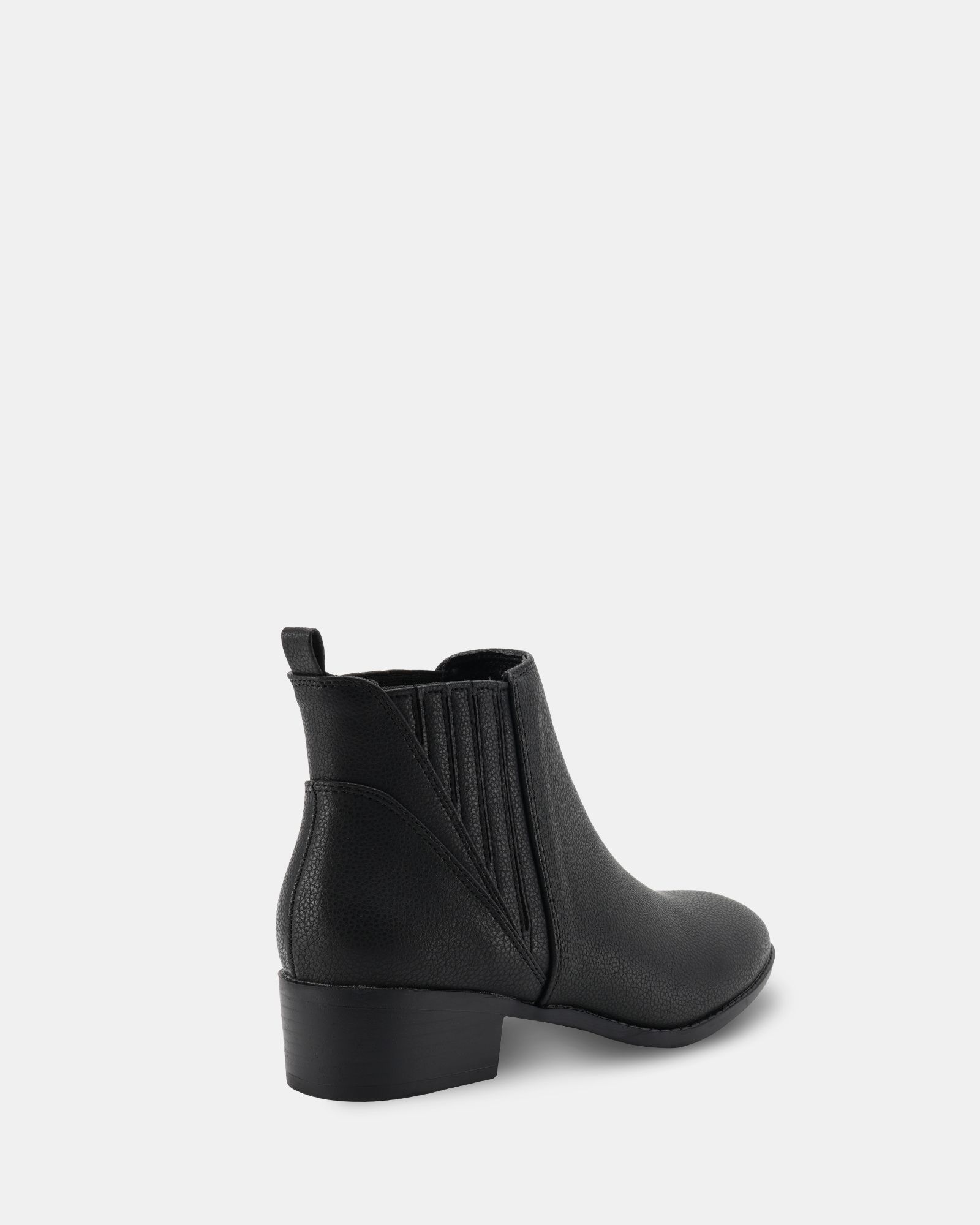 Wide Fit Dillion Black Low Ankle Chelsea Boot