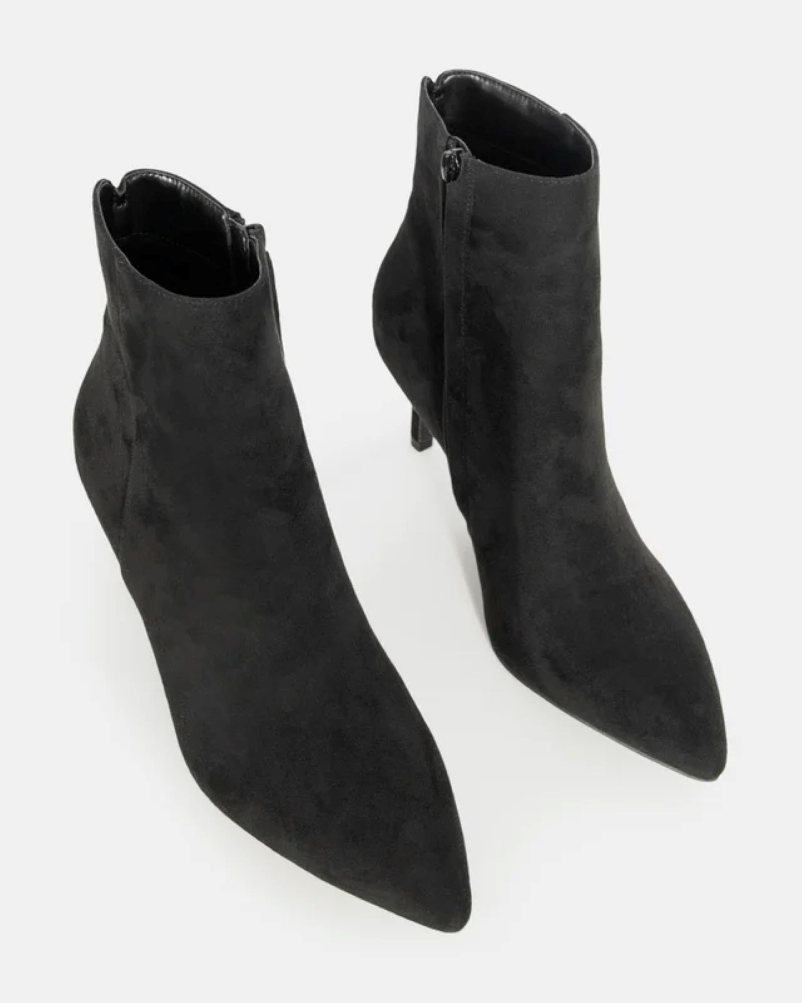 Felicia Black Point Mid Heel Ankle Boot