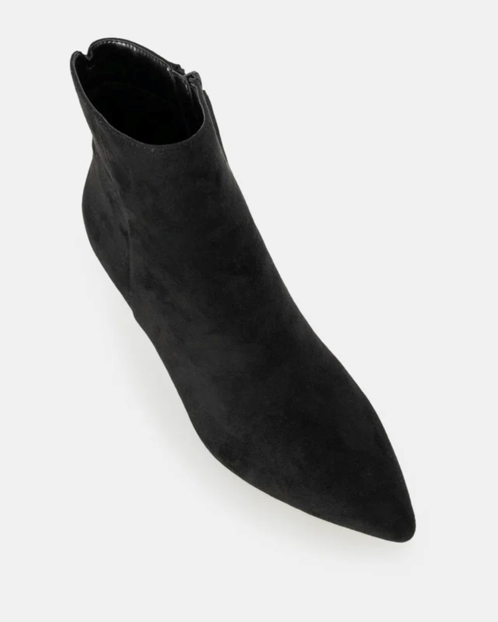 Felicia Black Point Mid Heel Ankle Boot