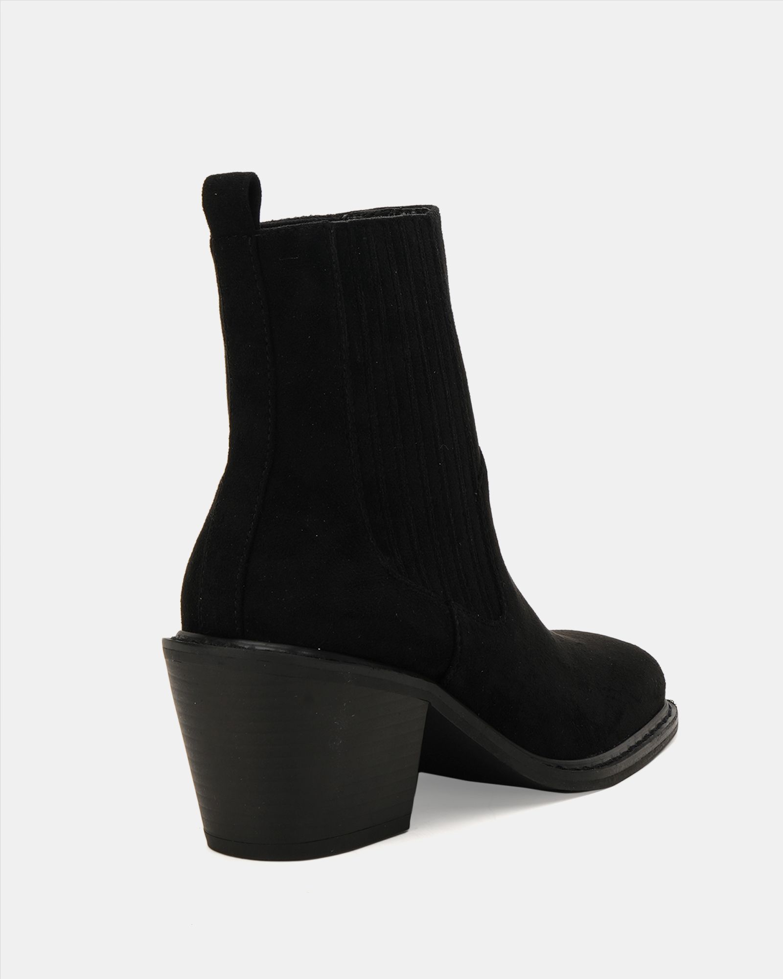 Gala Black square toe chelsea ankle boot