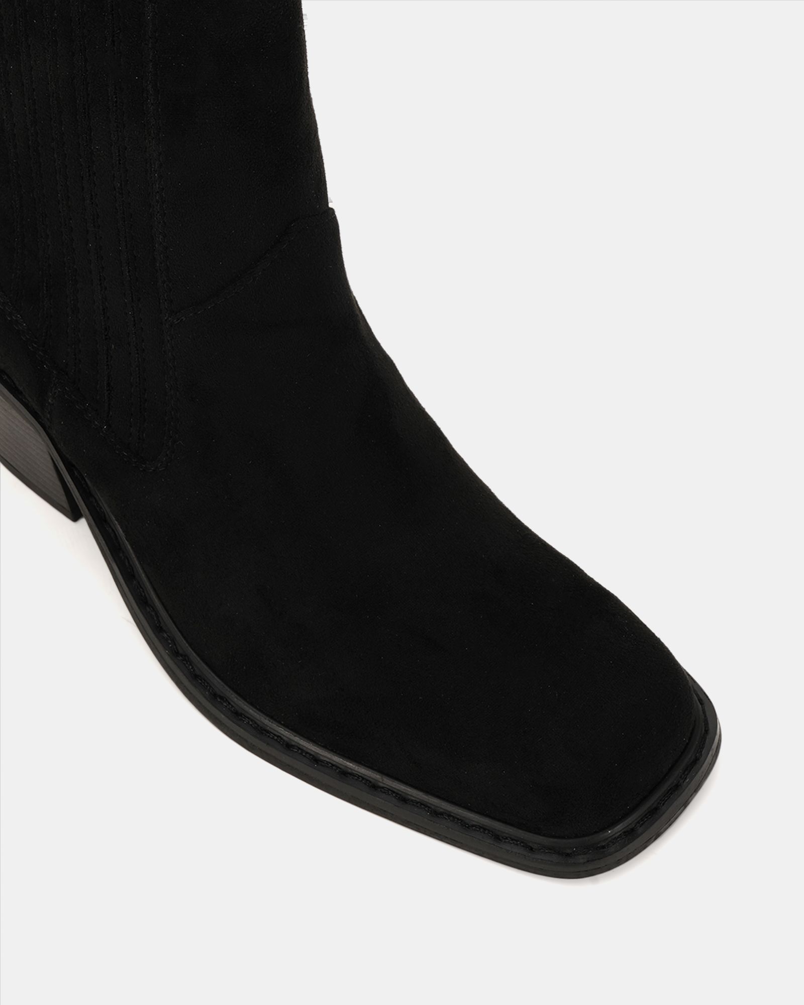 Gala Black square toe chelsea ankle boot