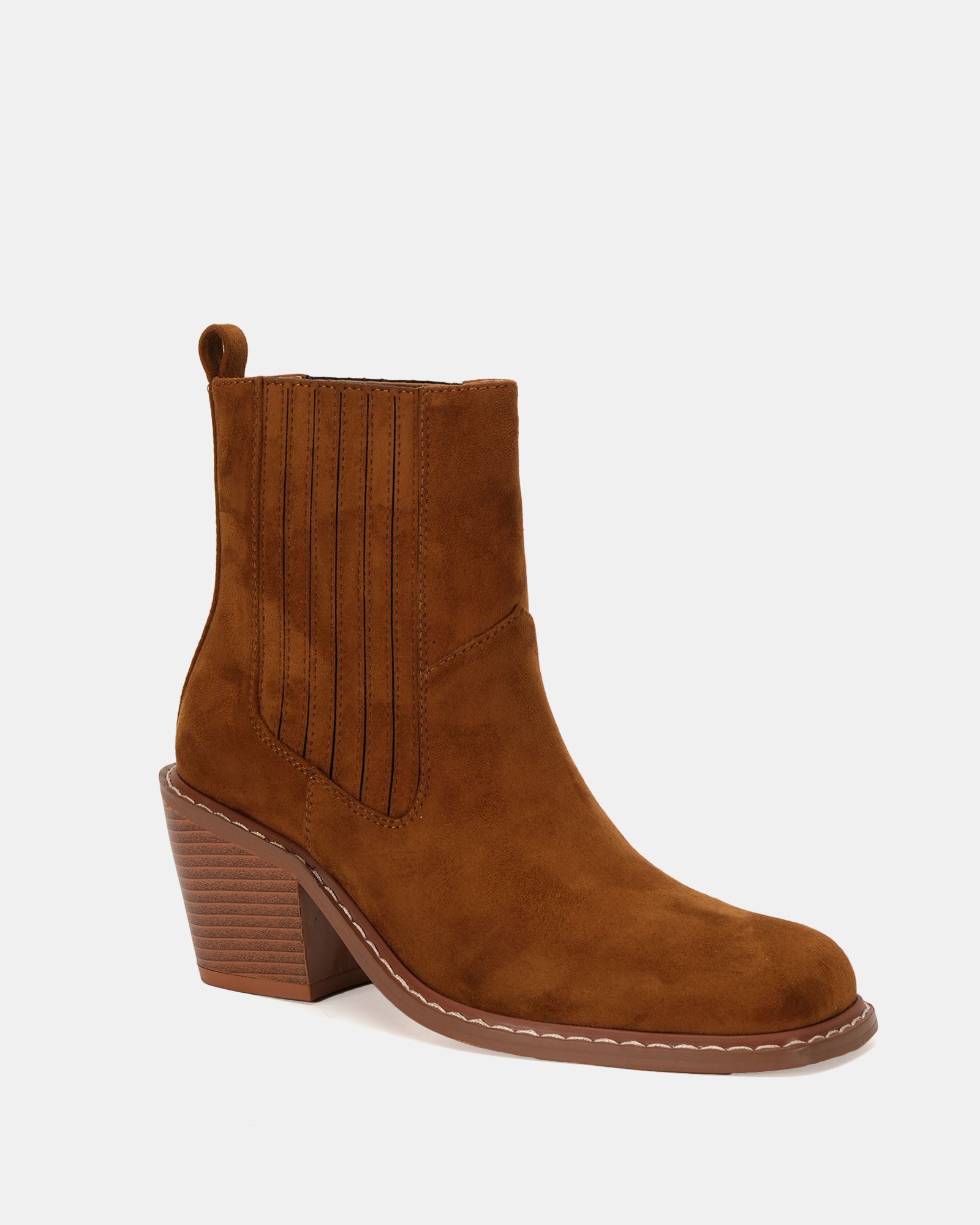 Gala Sand square toe chelsea ankle boot