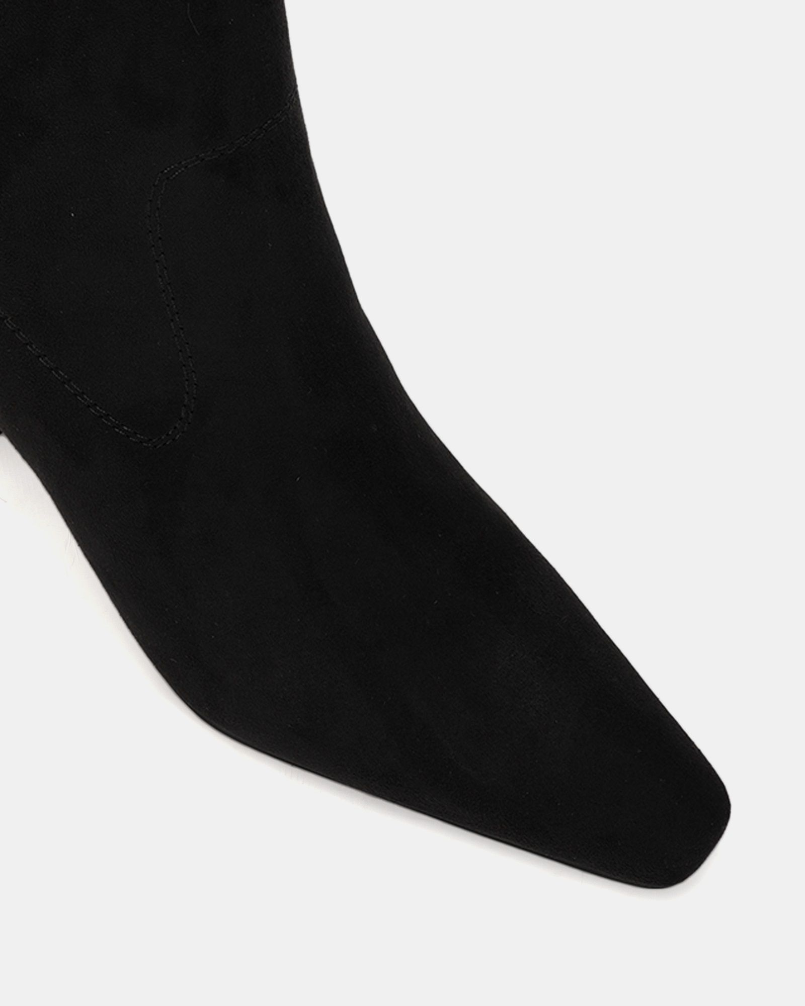 Gia Black Mid heel point ankle boot