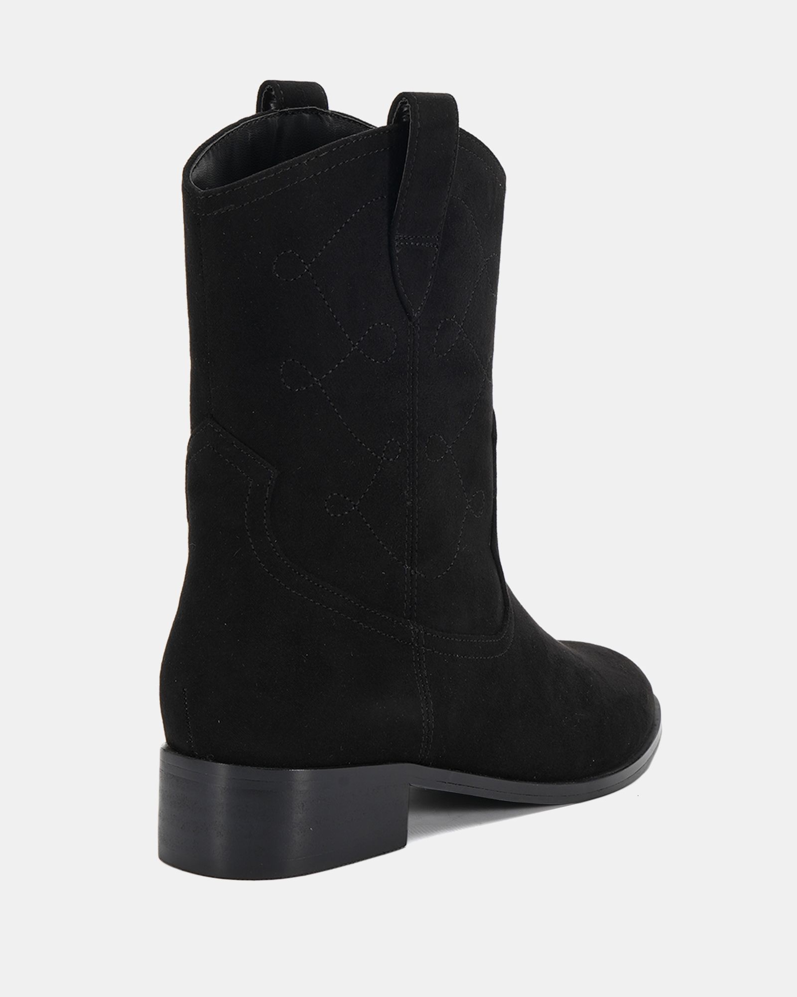 Gwenda Black flat western boot