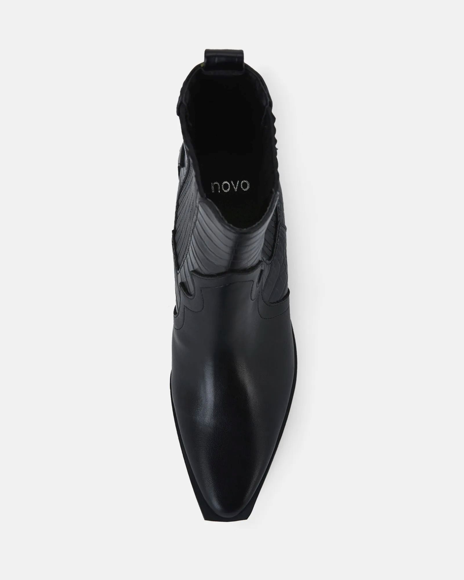 Hoggle Black Western Ankle Boot