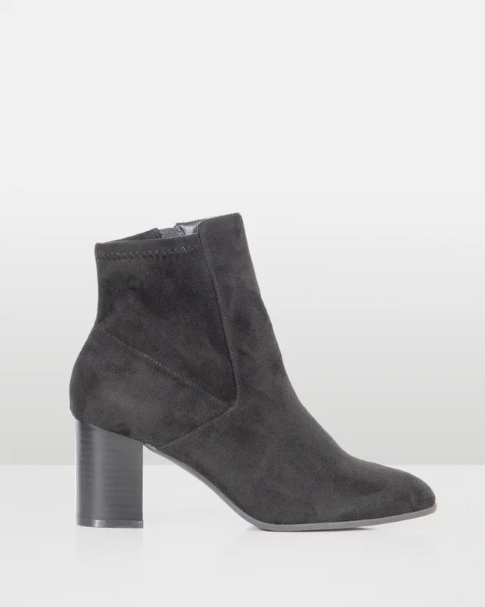 Holland Black Stretch Block Ankle Boot