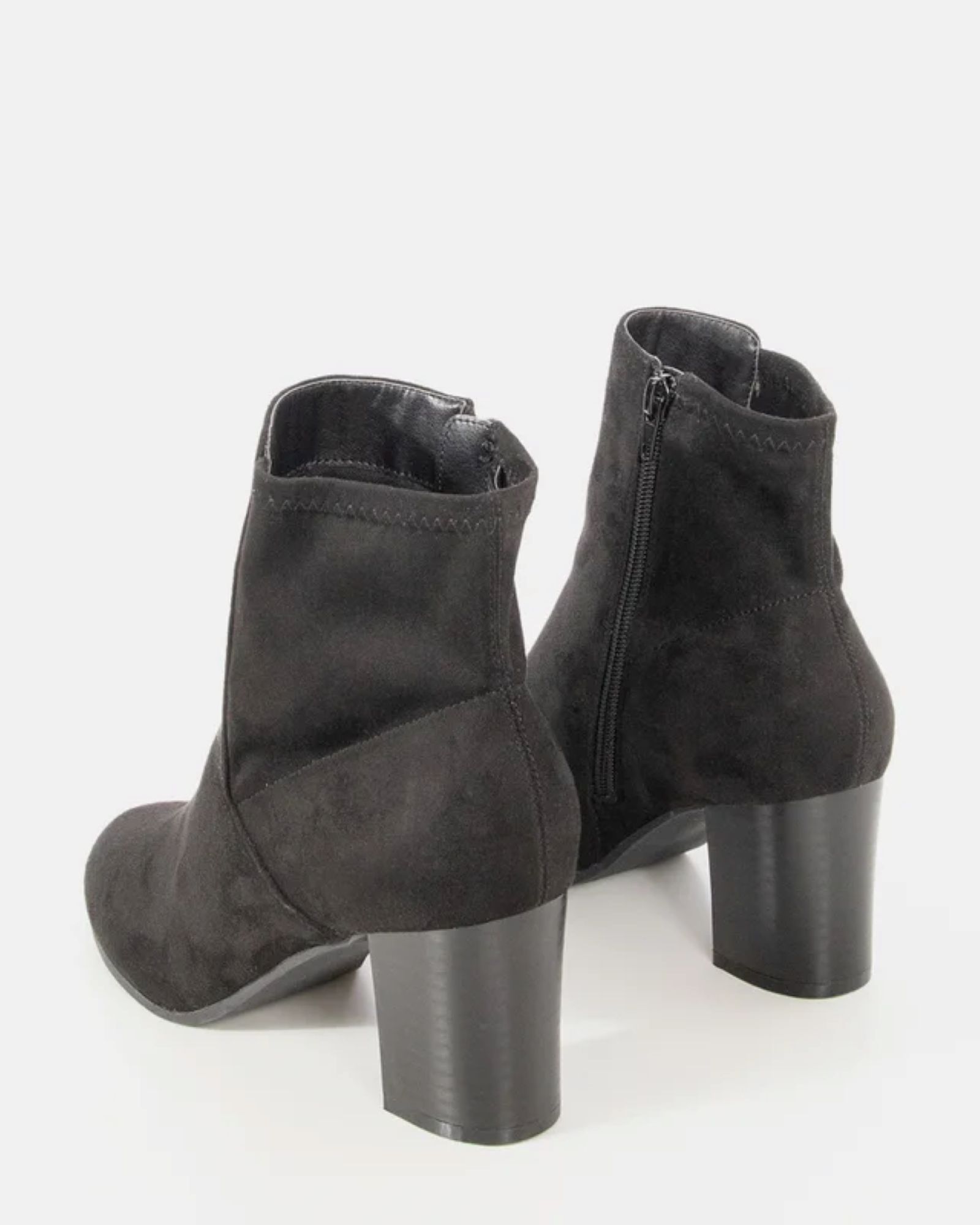 Holland Black Stretch Block Ankle Boot