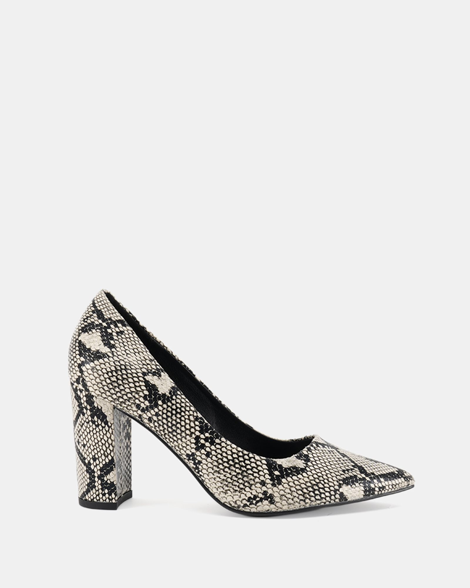 Illiana Snake Block Heel Point Court