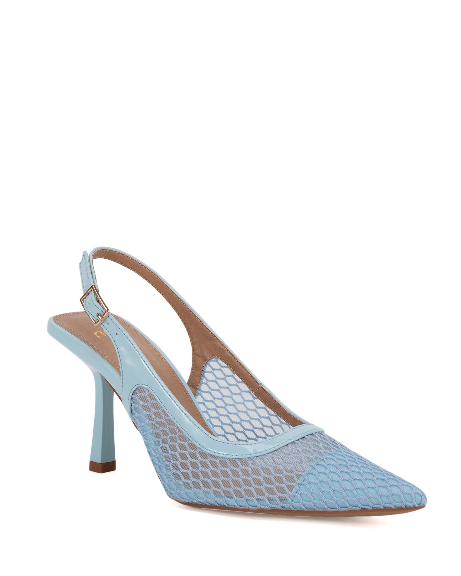 ILONA Blue Mesh Point Slingback Court