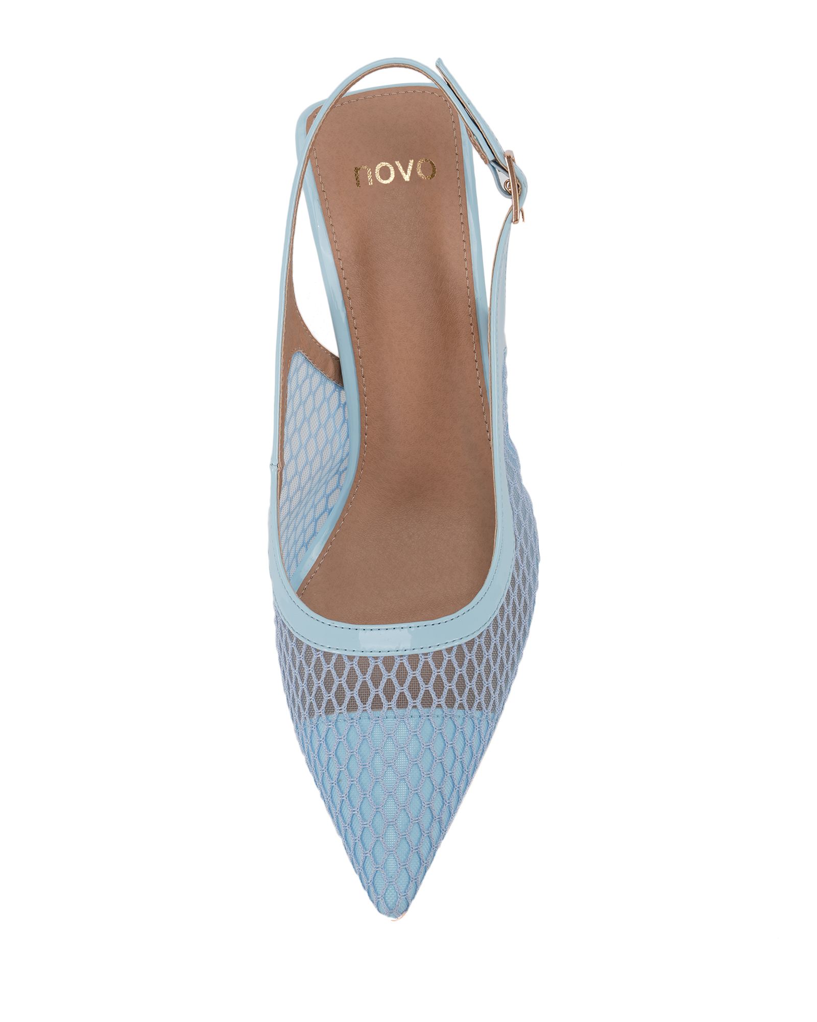 ILONA Blue Mesh Point Slingback Court