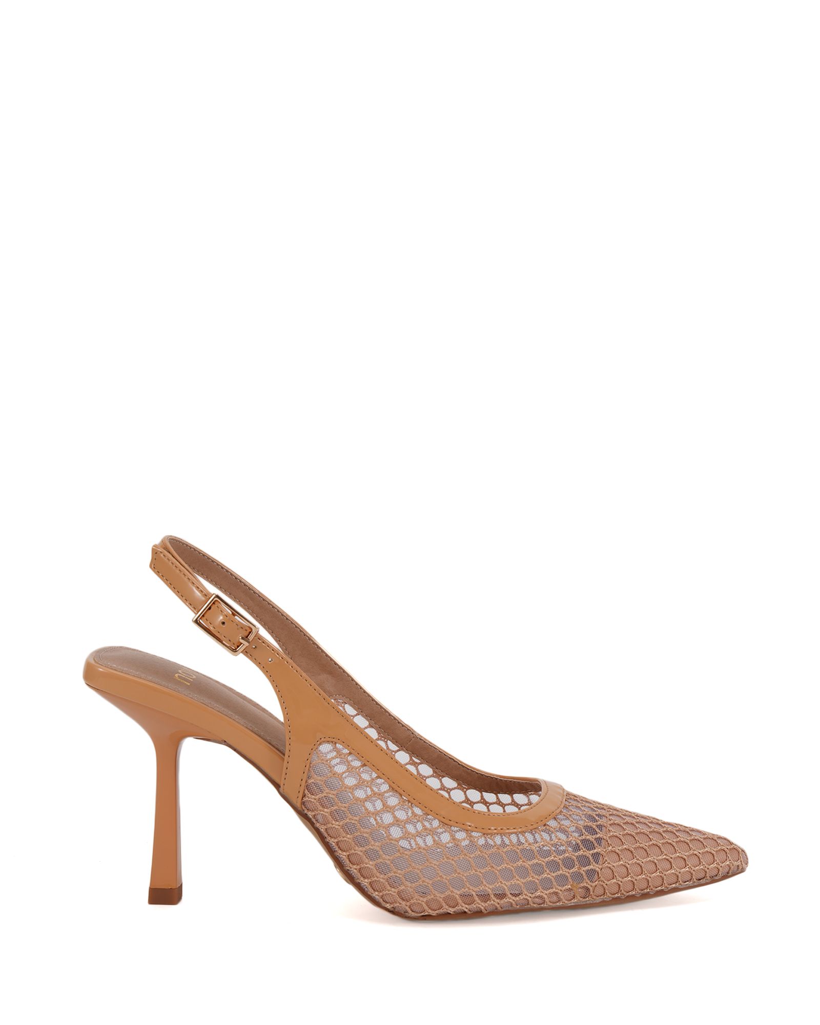 ILONA Nude Mesh Point Slingback Court