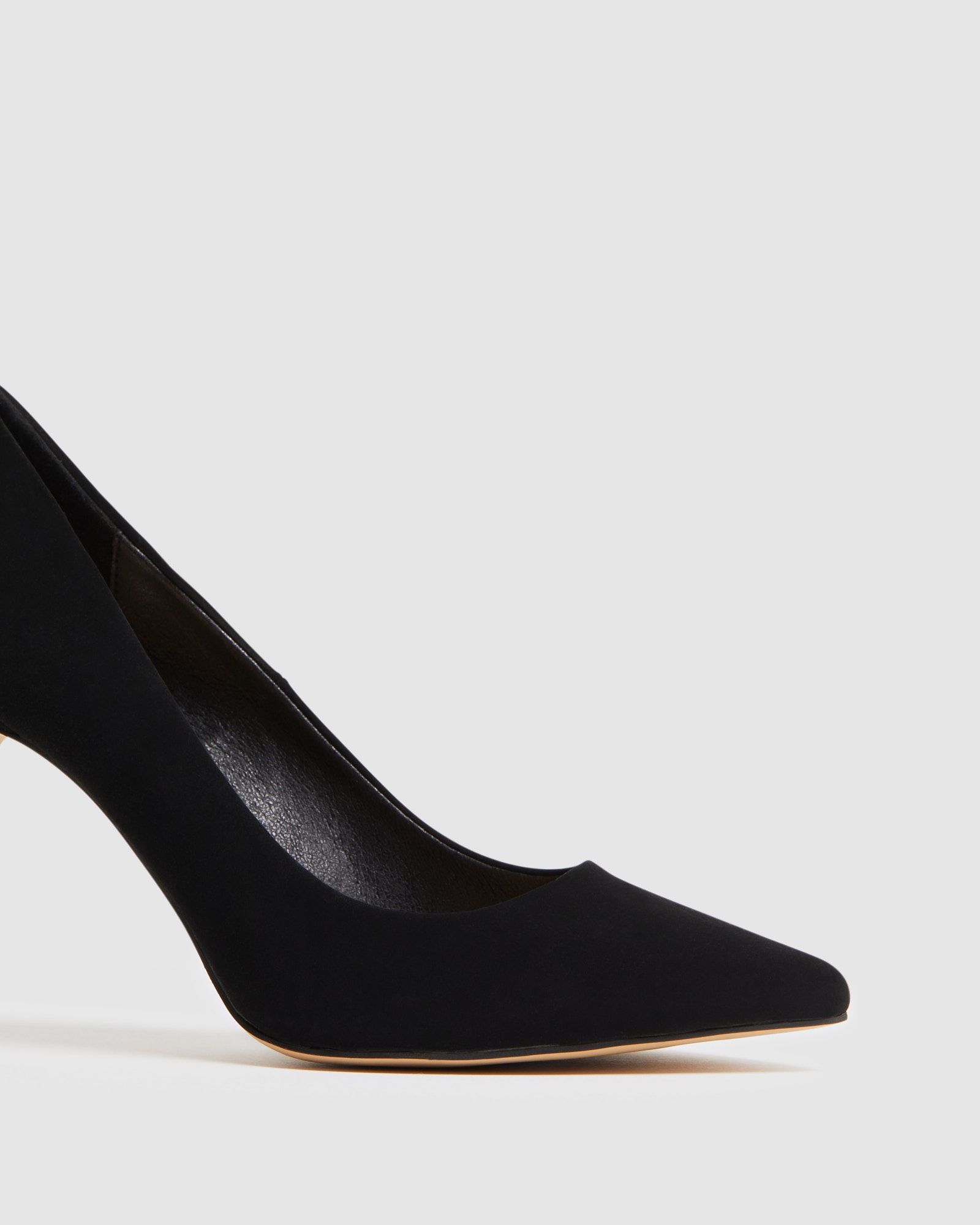 Wide Fit Impossible Black Point Court Shoe