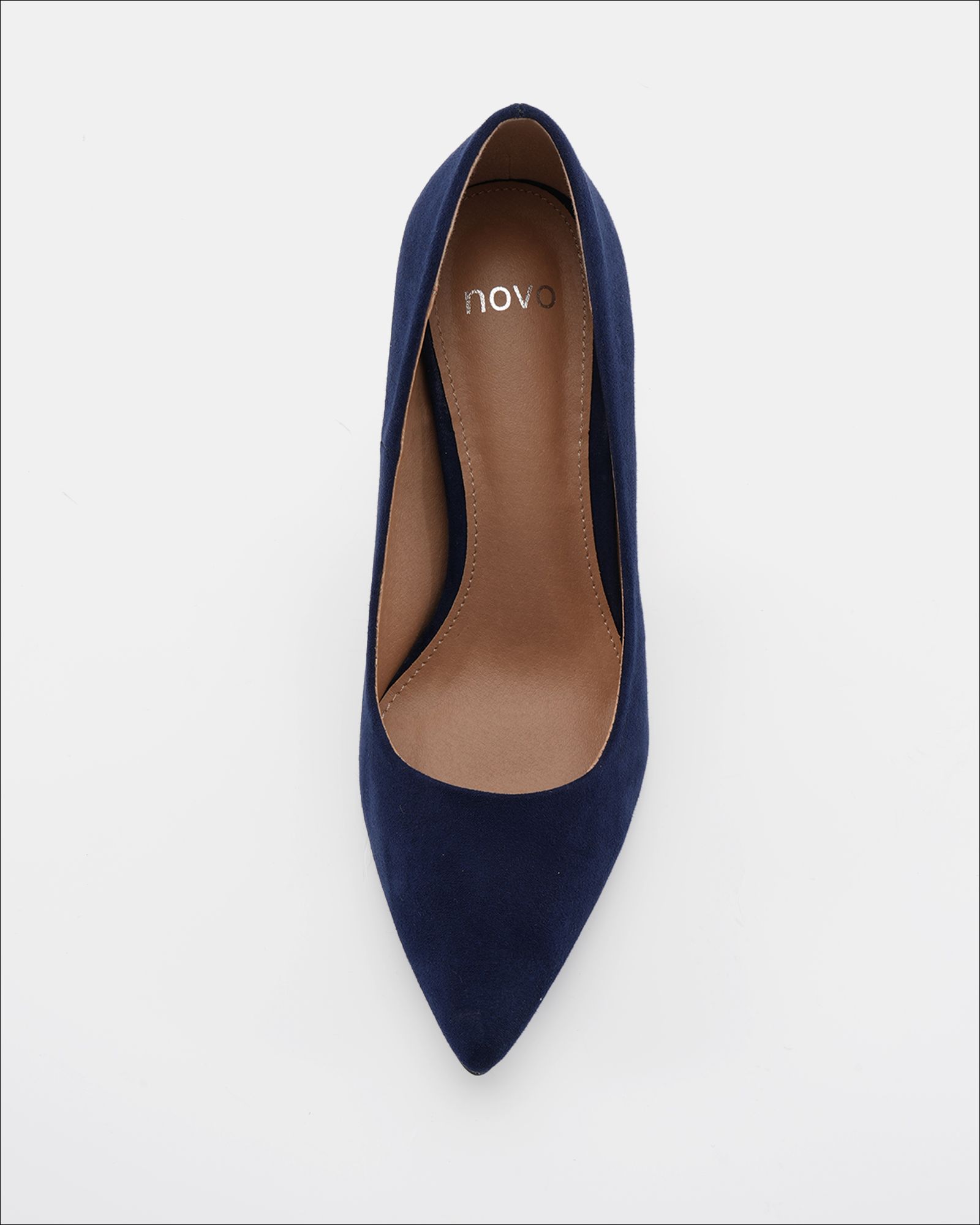 Wide Fit Impossible Navy Point Court Shoe