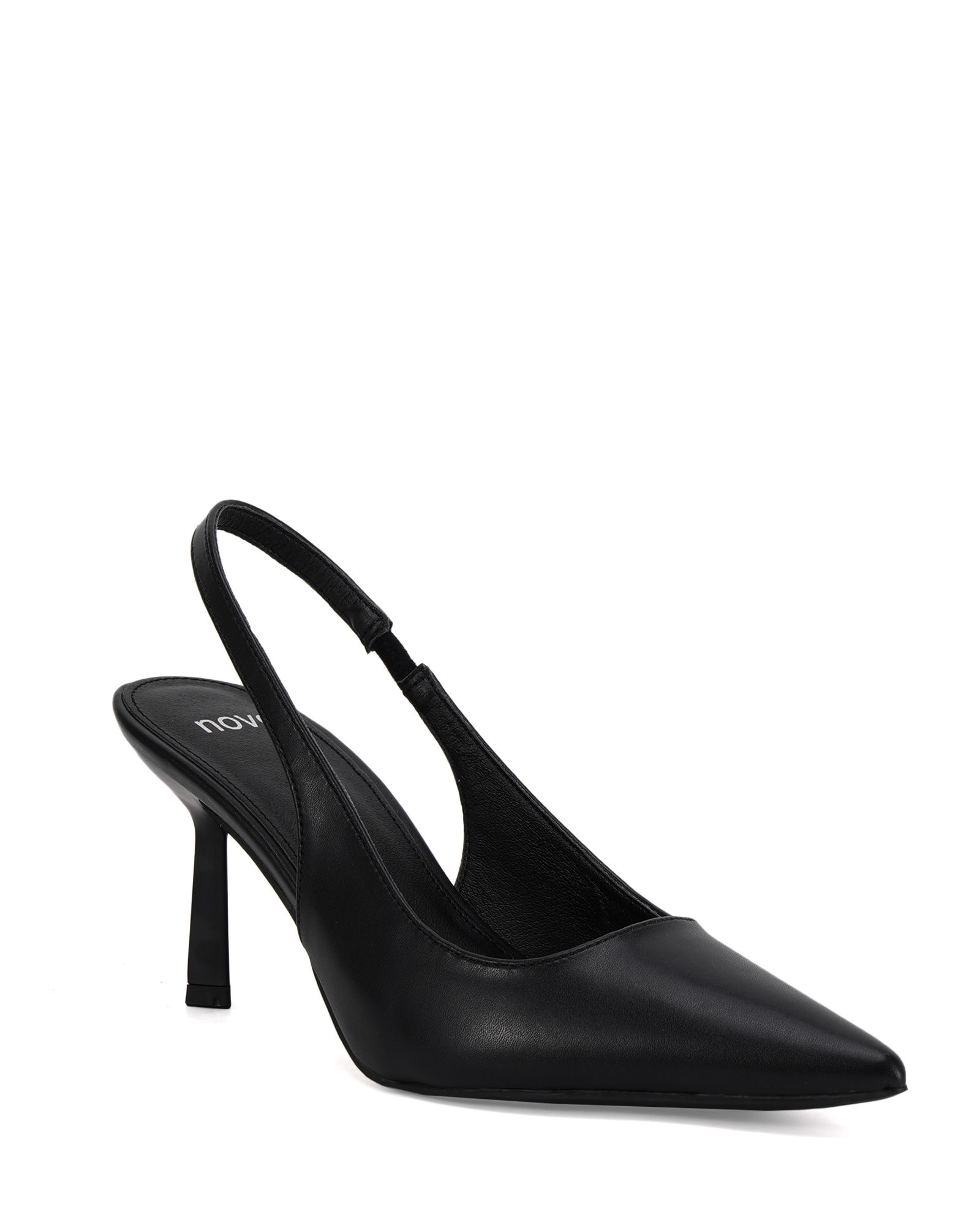 Wide Fit IRAYA Black Point Slingback Court Shoe