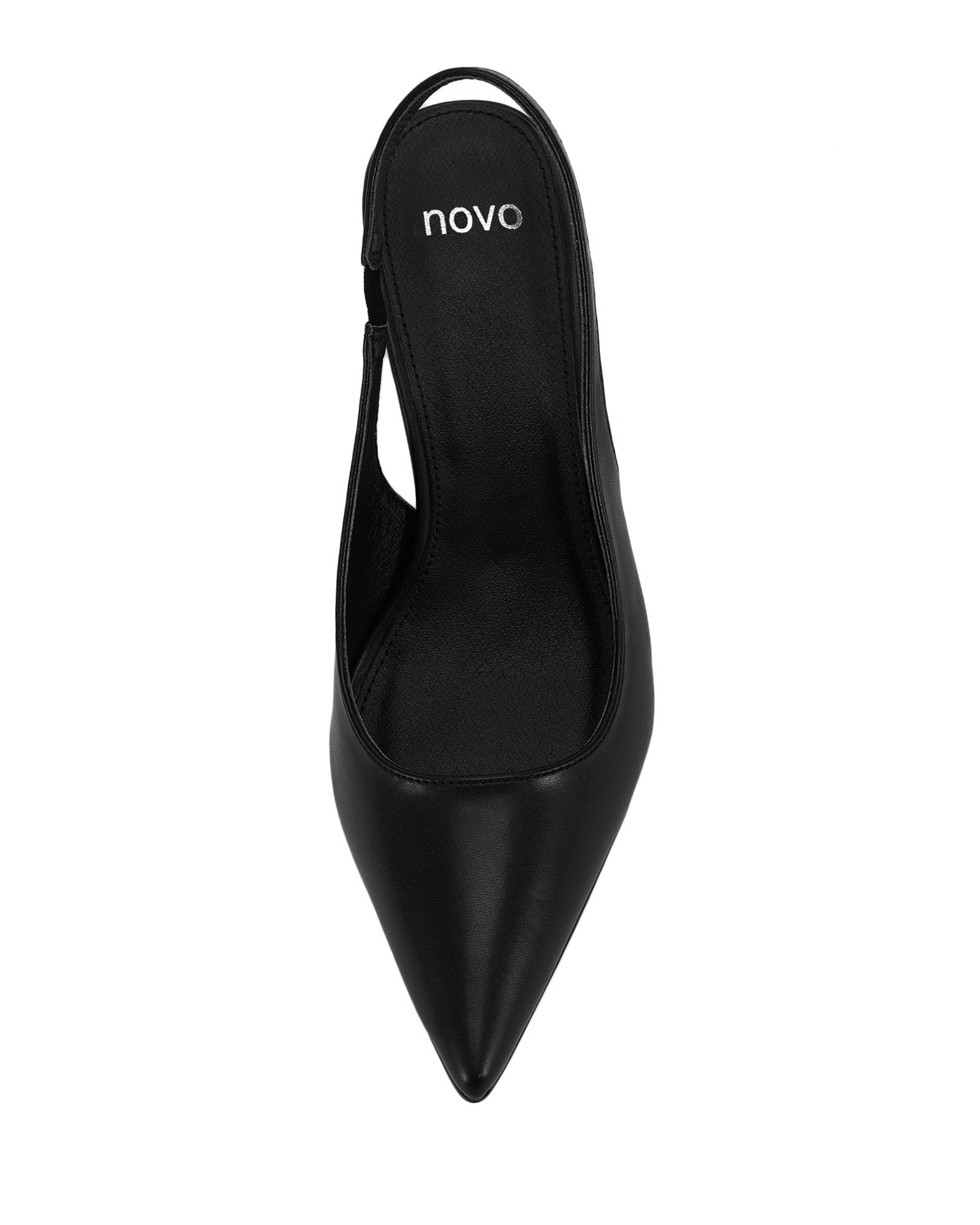 Wide Fit IRAYA Black Point Slingback Court Shoe