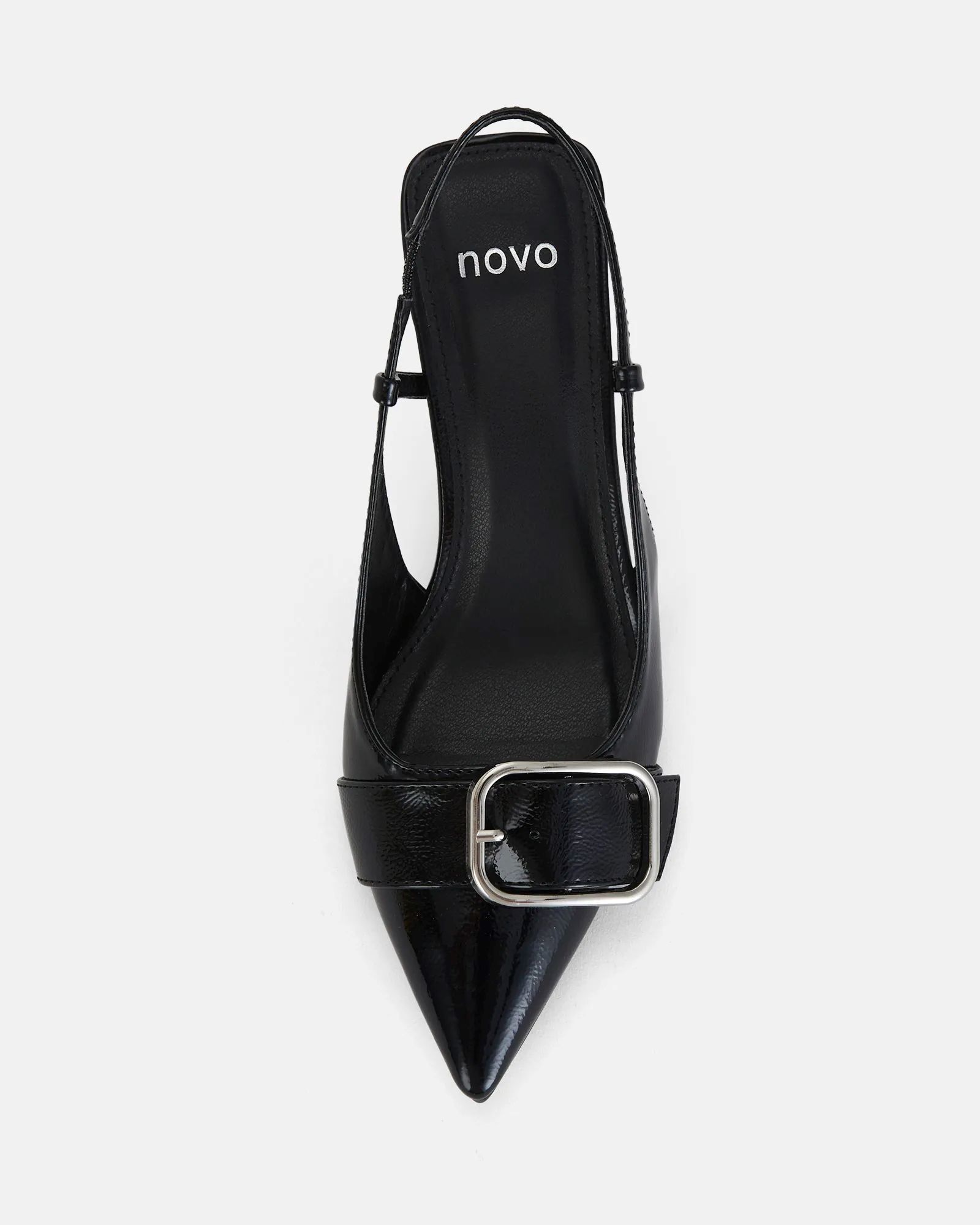 Isera Black Point Slingback Buckle Court