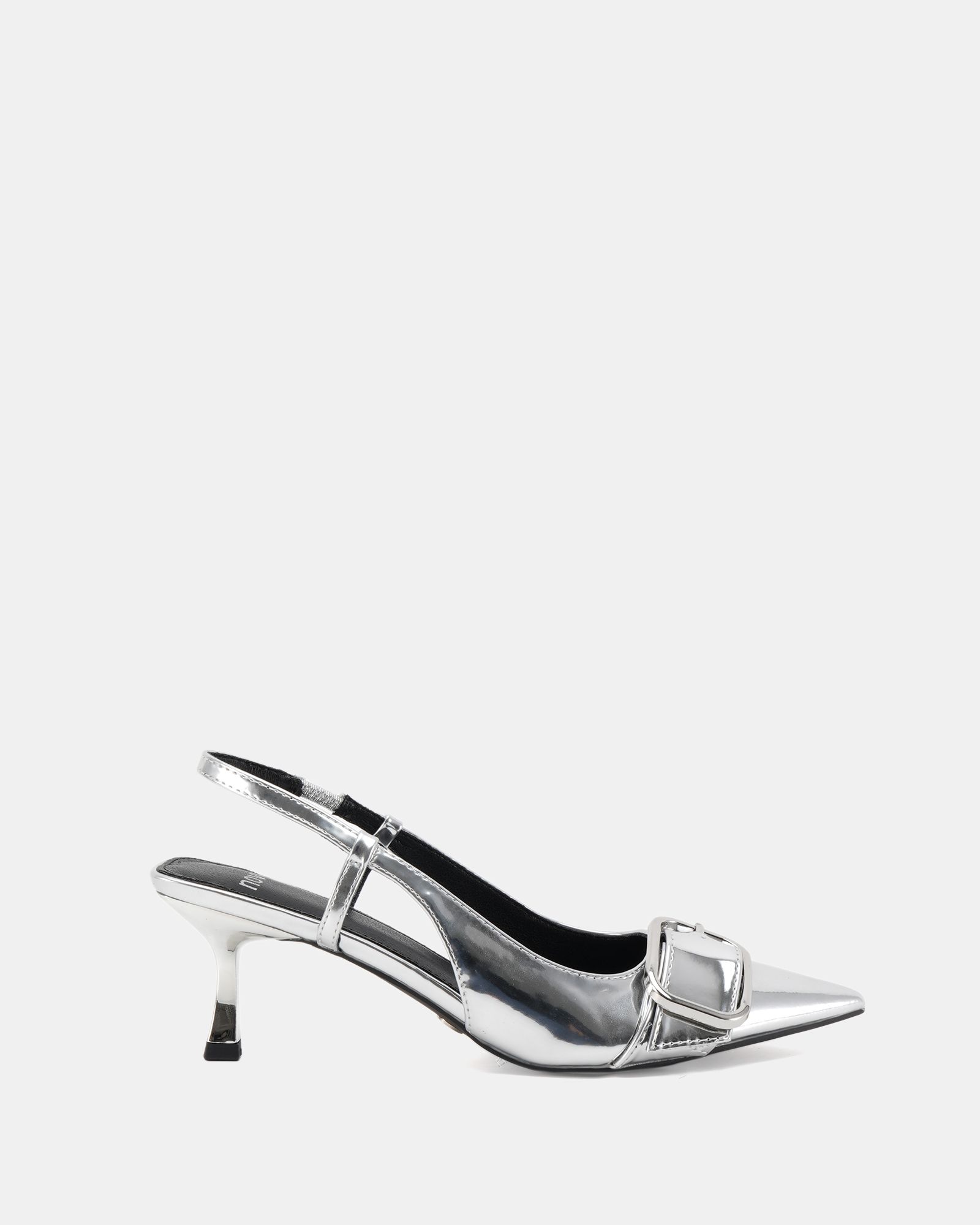 Wide Fit Isera Silver Point Slingback Buckle Court