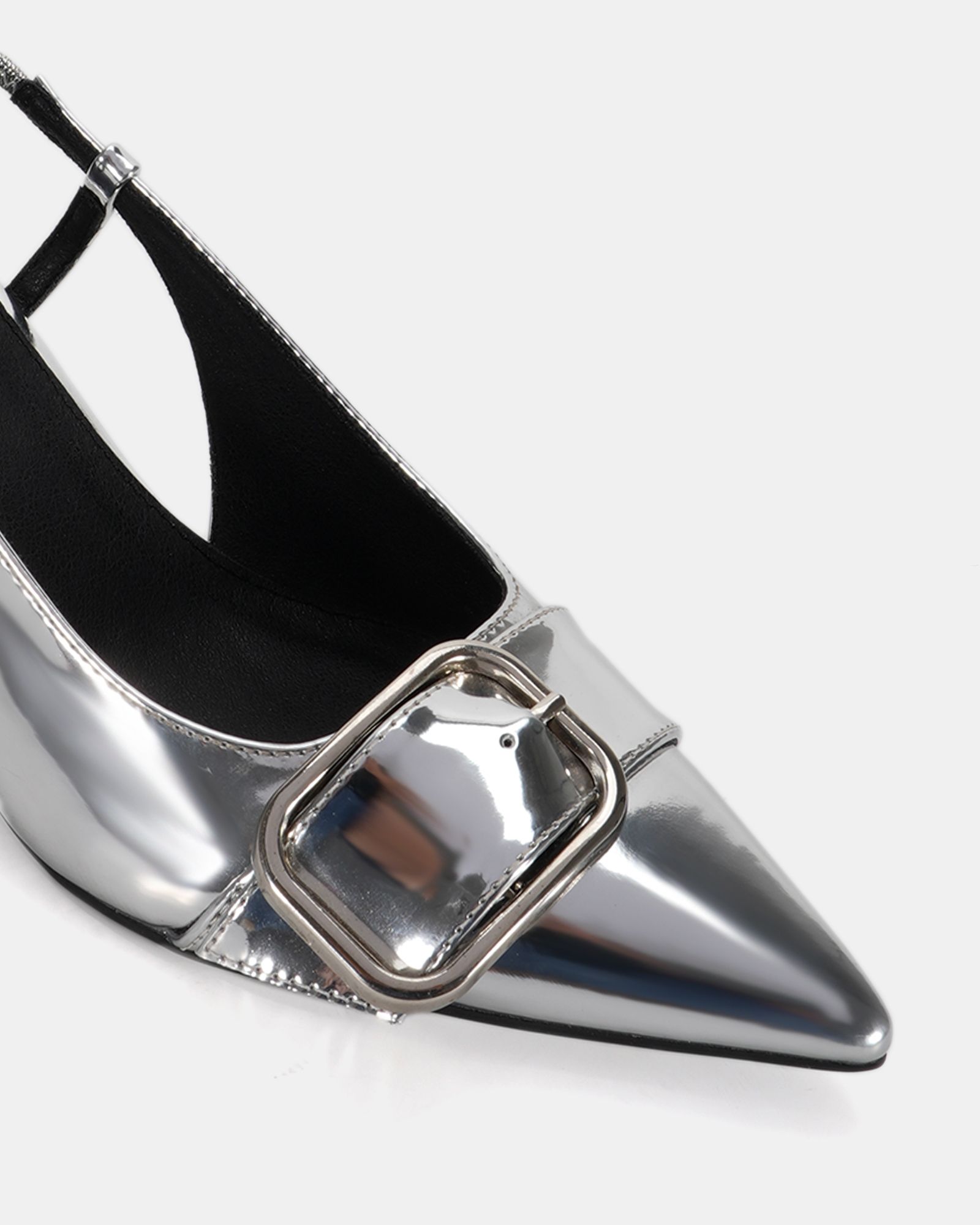 Wide Fit Isera Silver Point Slingback Buckle Court