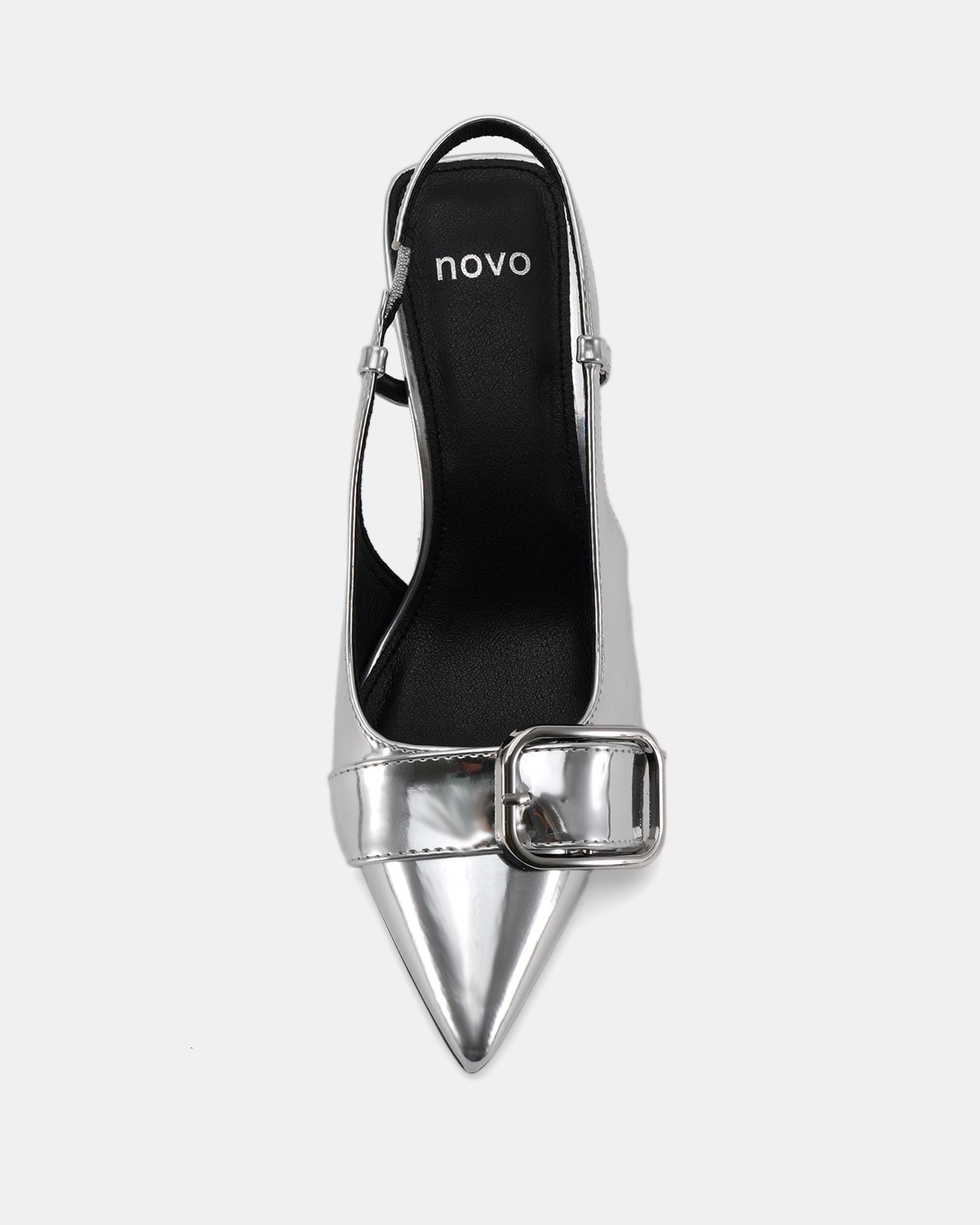 Wide Fit Isera Silver Point Slingback Buckle Court