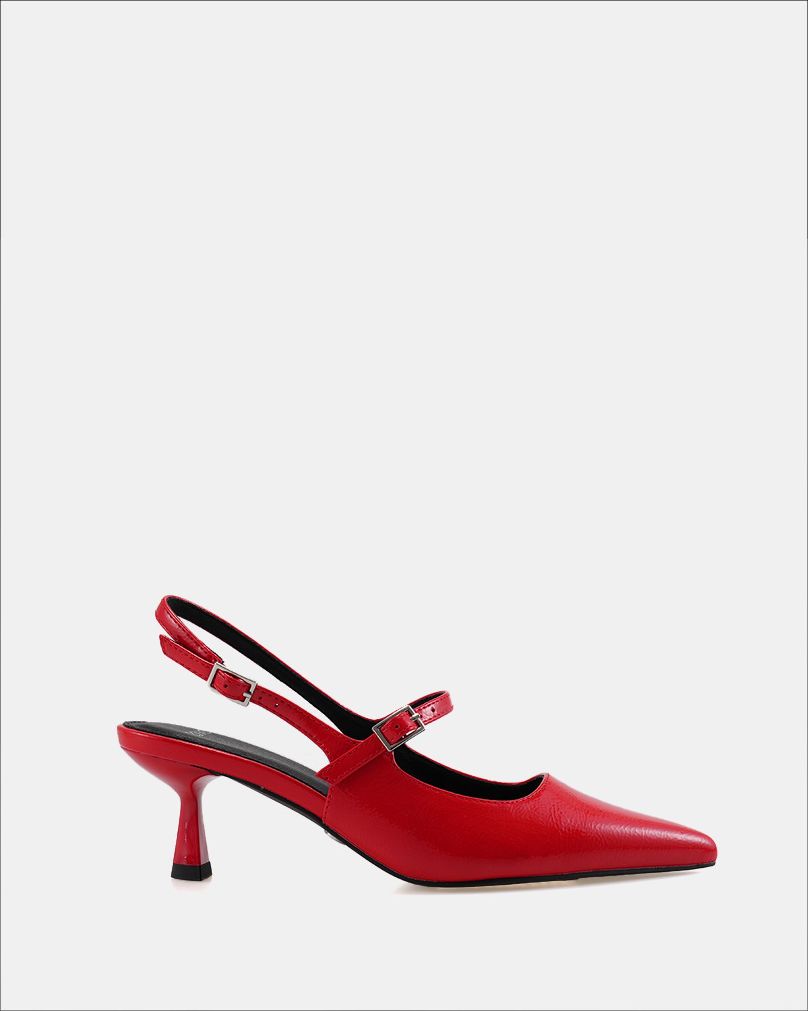 Ispra Red Slingback Mary Jane Point Court