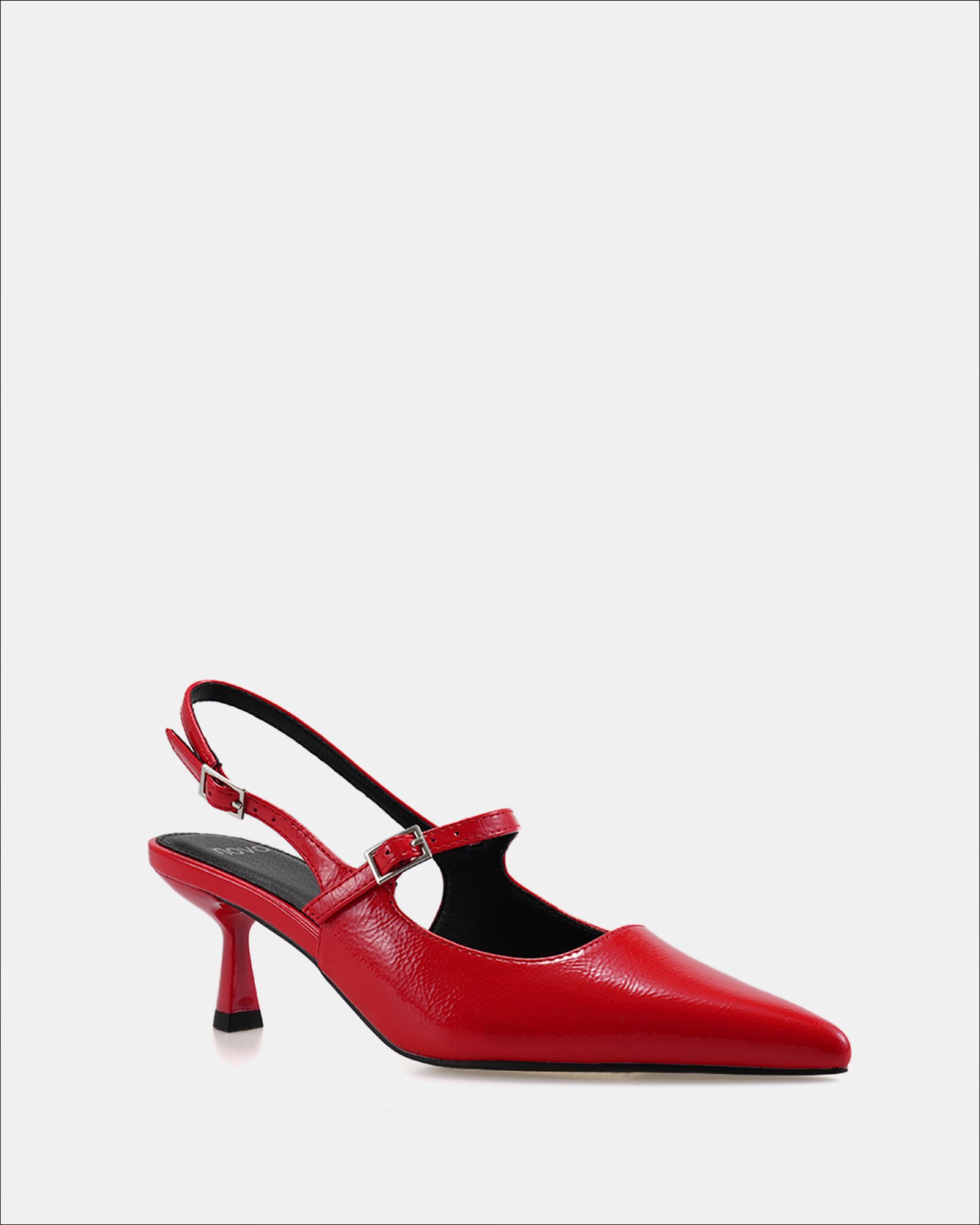 Ispra Red Slingback Mary Jane Point Court