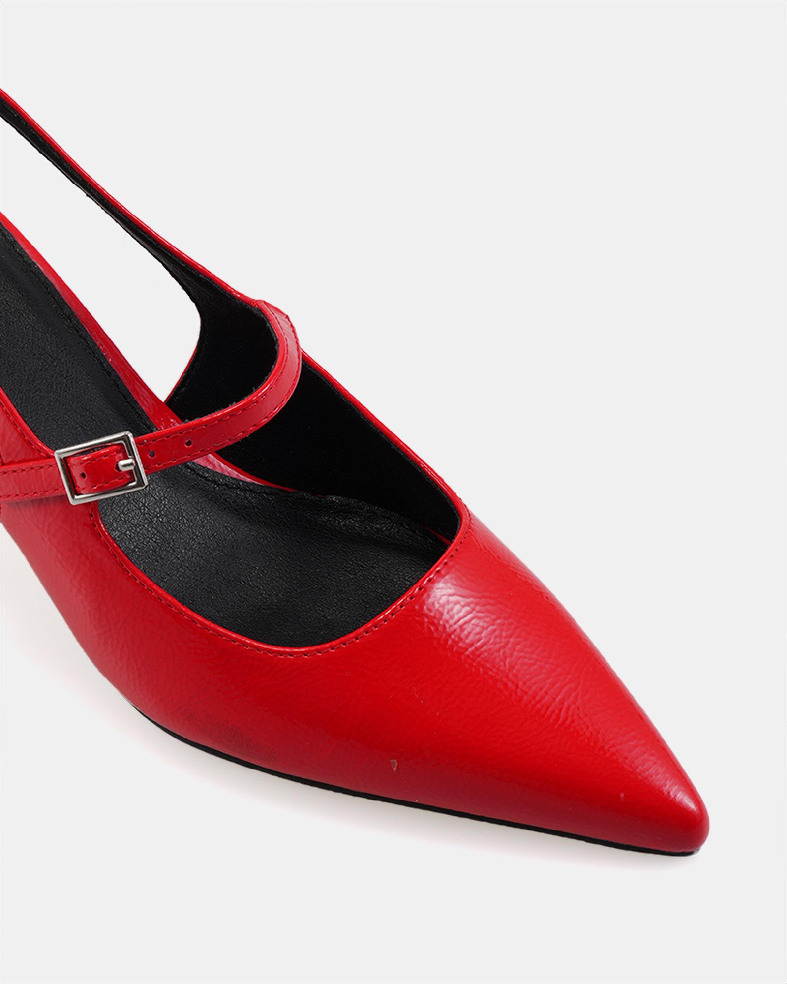 Ispra Red Slingback Mary Jane Point Court