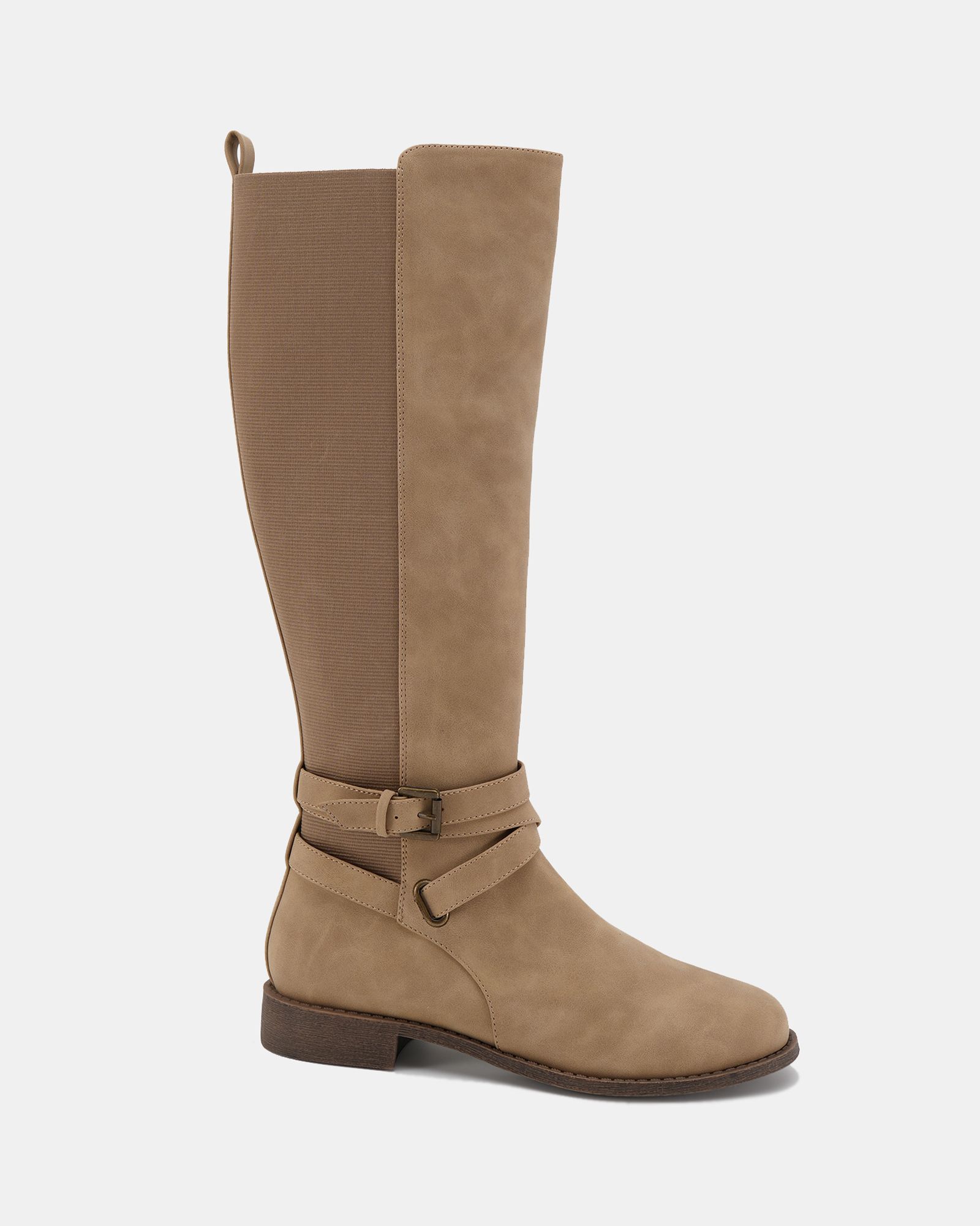 Wide Fit Jadine Taupe Knee High Boot