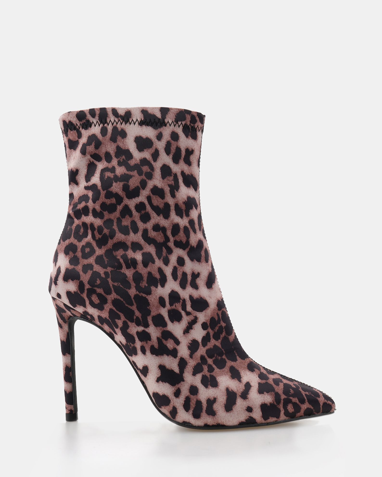 Katya Leopard Point Stiletto Ankle Boot