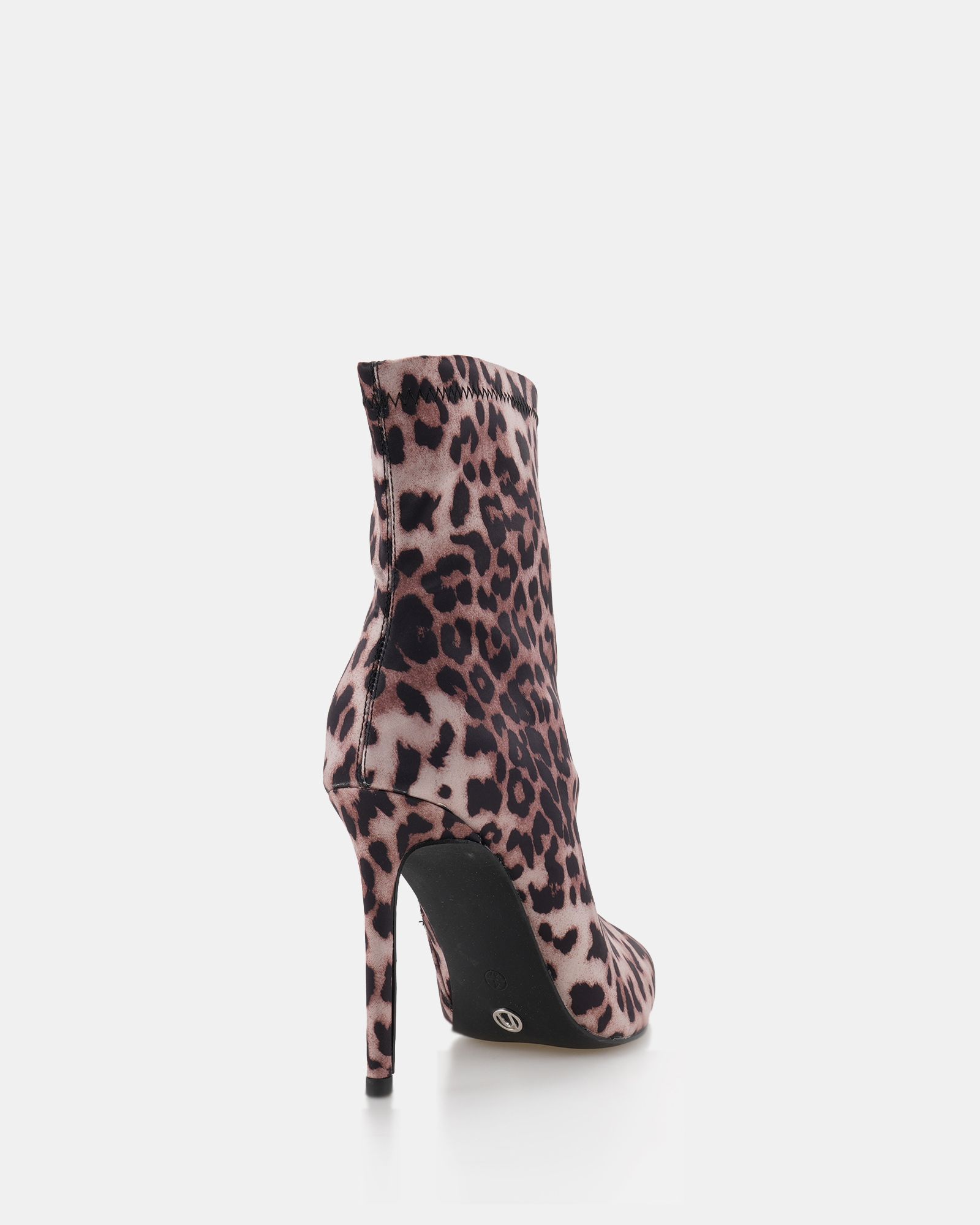 Katya Leopard Point Stiletto Ankle Boot